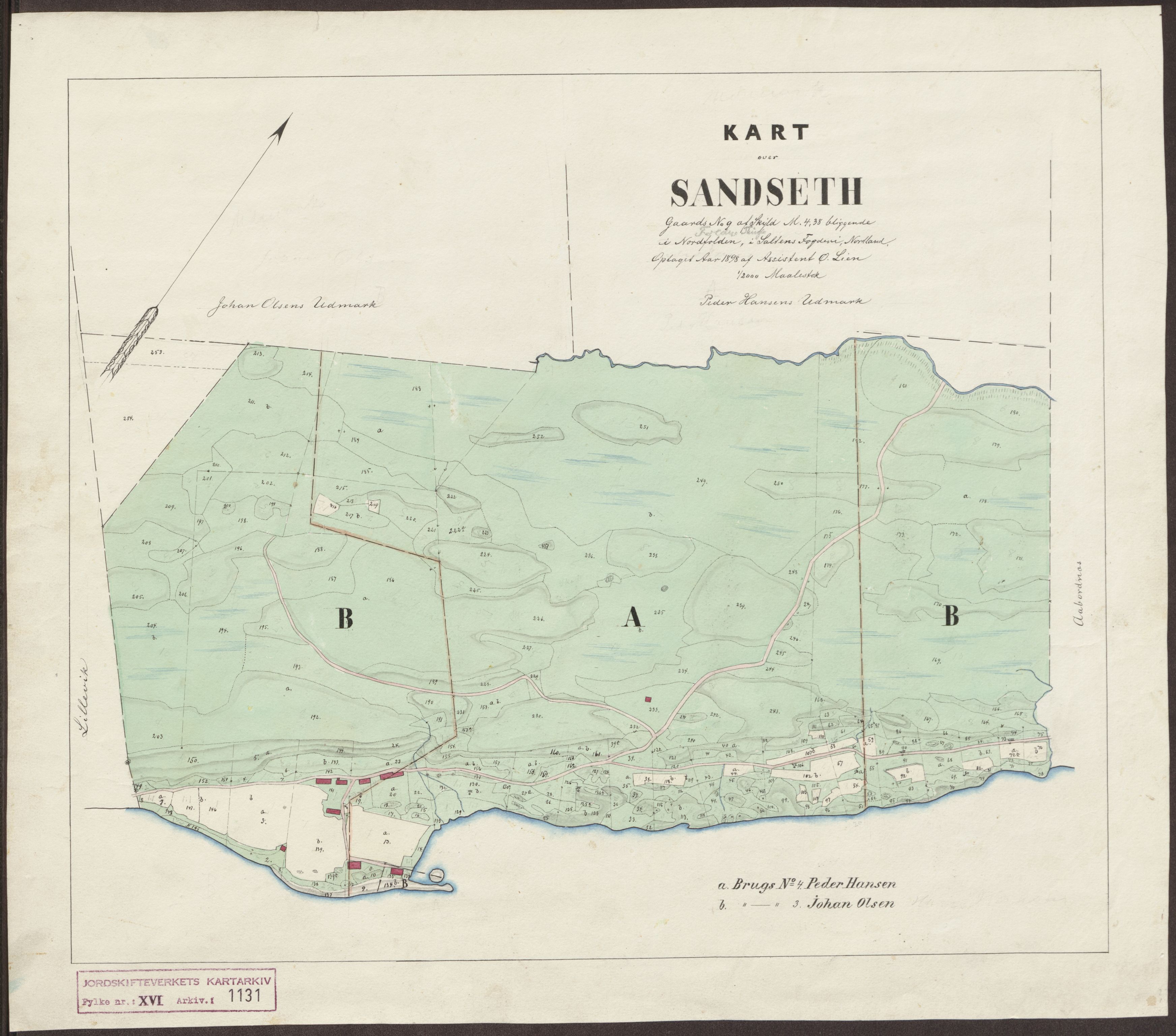 Jordskifteverkets kartarkiv, RA/S-3929/T, 1859-1988, p. 1295