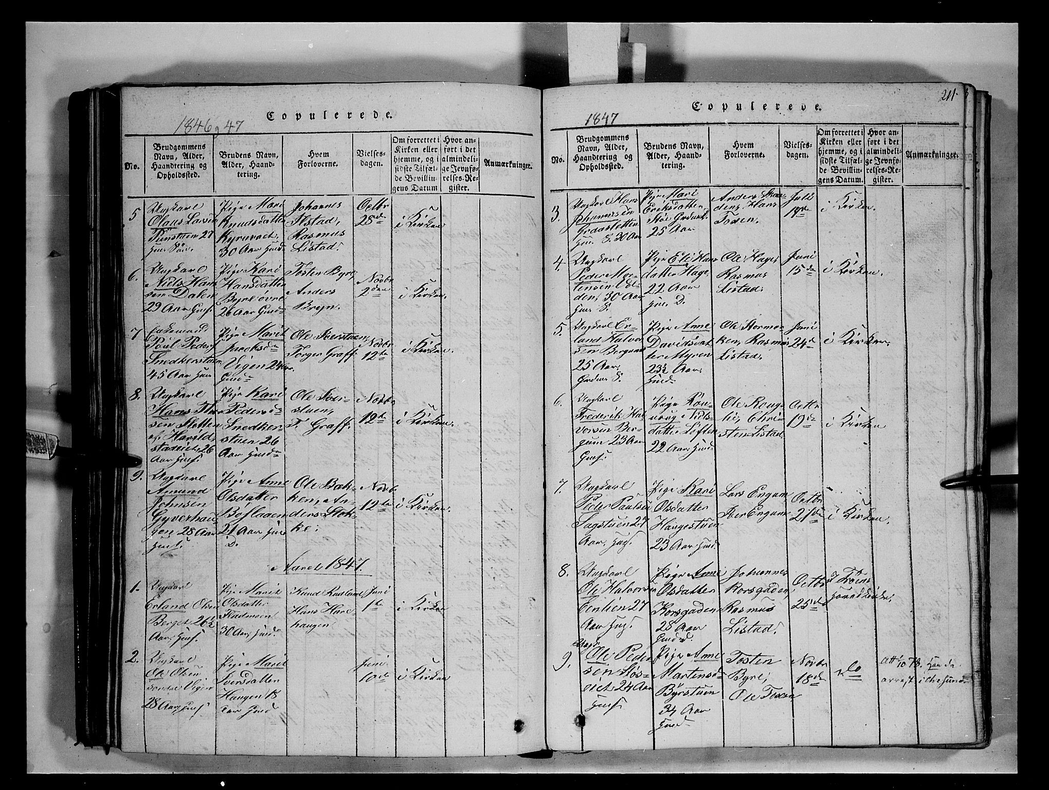 Fron prestekontor, SAH/PREST-078/H/Ha/Hab/L0004: Parish register (copy) no. 4, 1816-1850, p. 211