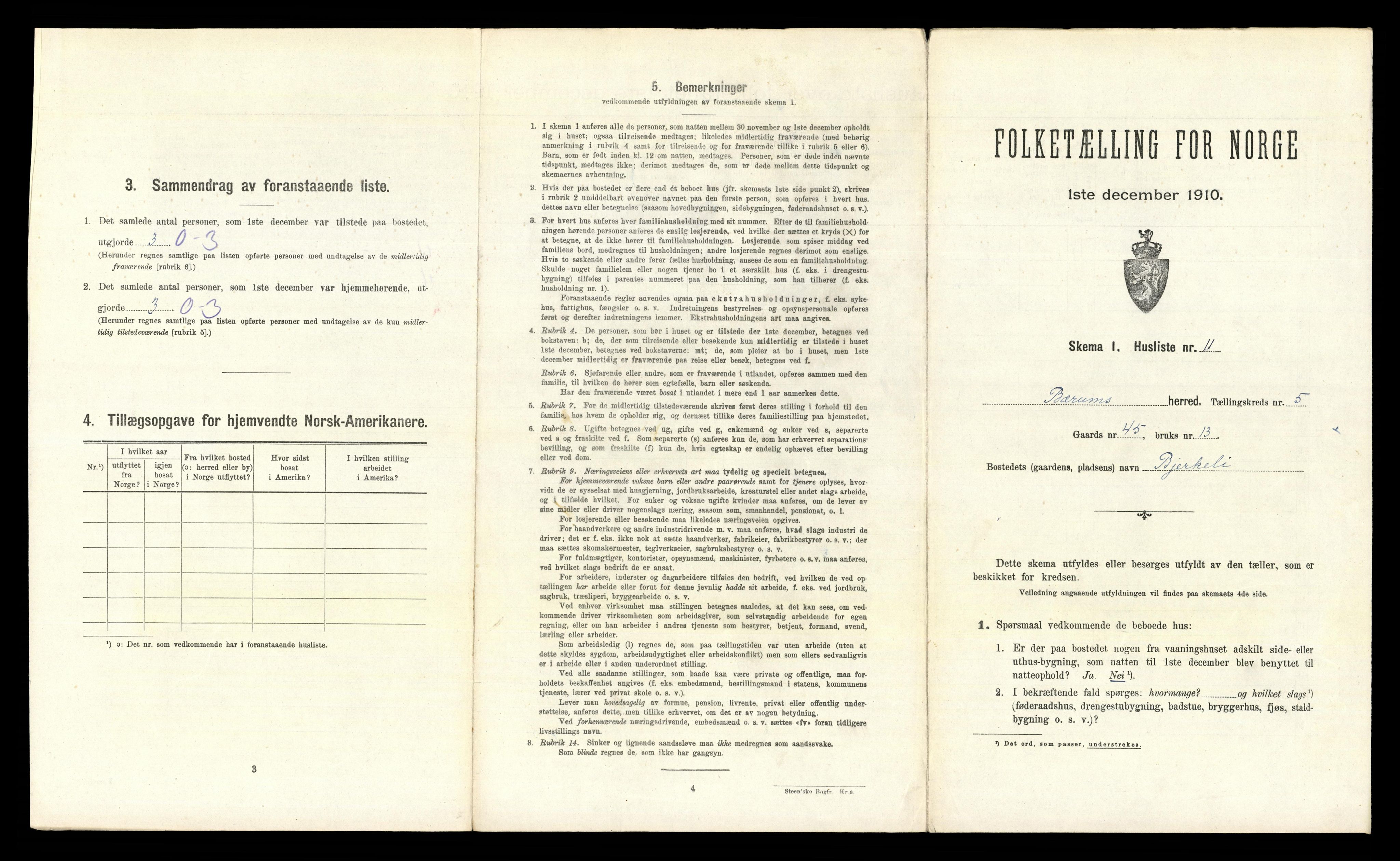 RA, 1910 census for Bærum, 1910, p. 753