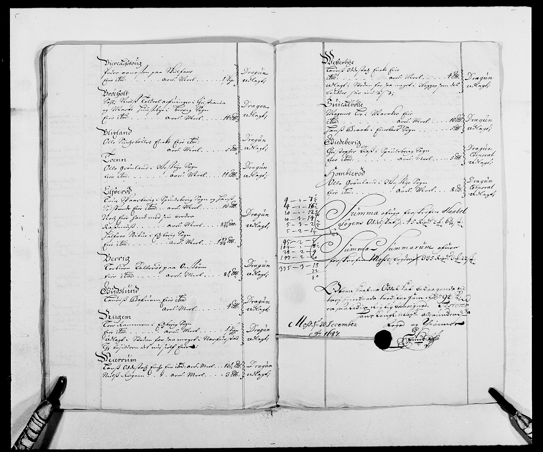 Rentekammeret inntil 1814, Reviderte regnskaper, Fogderegnskap, AV/RA-EA-4092/R02/L0105: Fogderegnskap Moss og Verne kloster, 1685-1687, p. 384