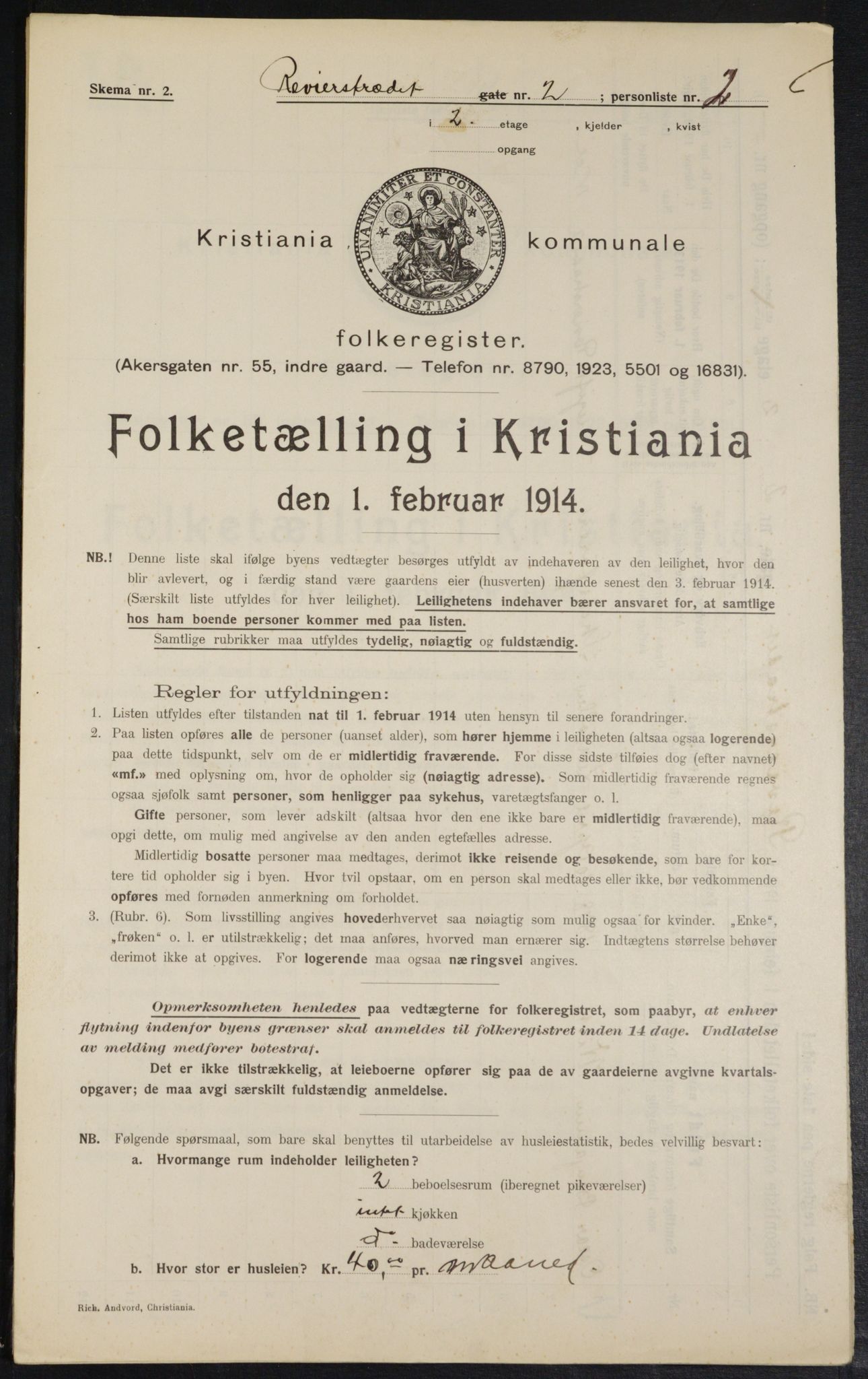 OBA, Municipal Census 1914 for Kristiania, 1914, p. 82779