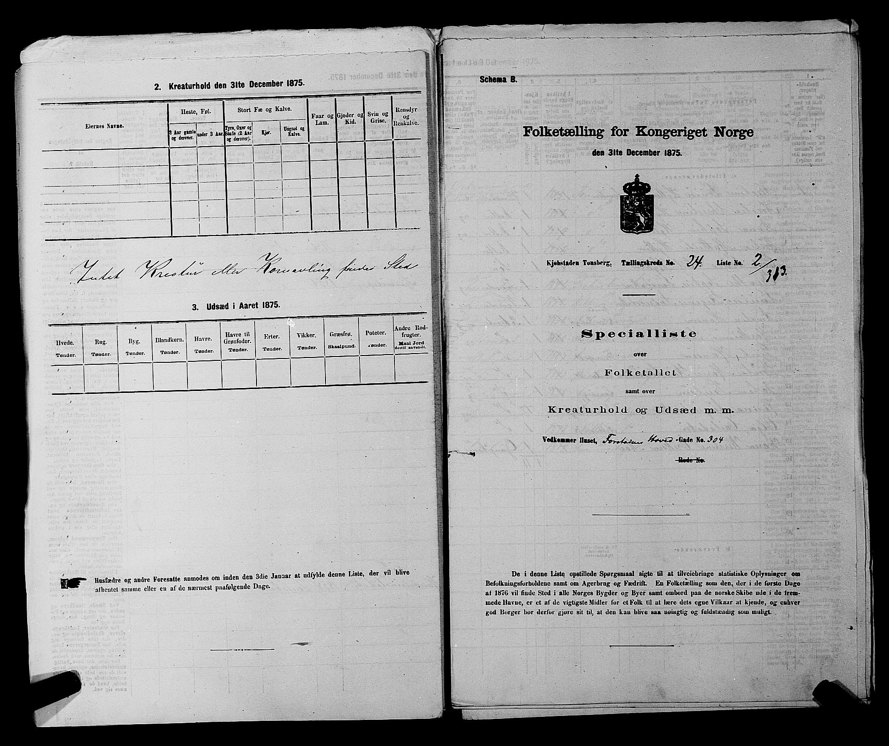 SAKO, 1875 census for 0705P Tønsberg, 1875, p. 764