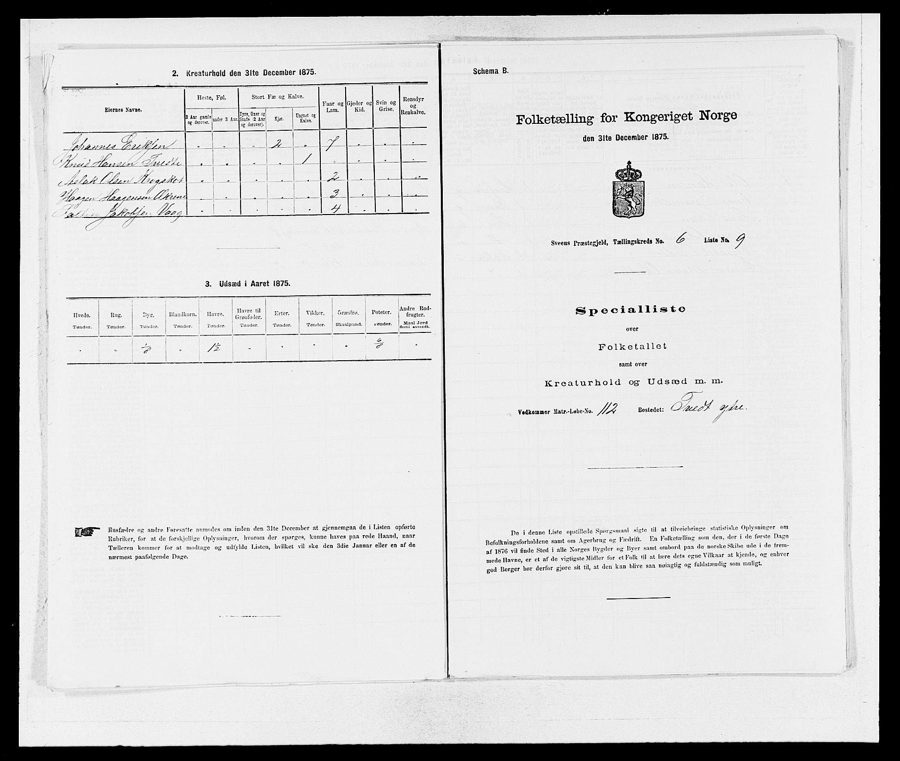 SAB, 1875 census for 1216P Sveio, 1875, p. 639