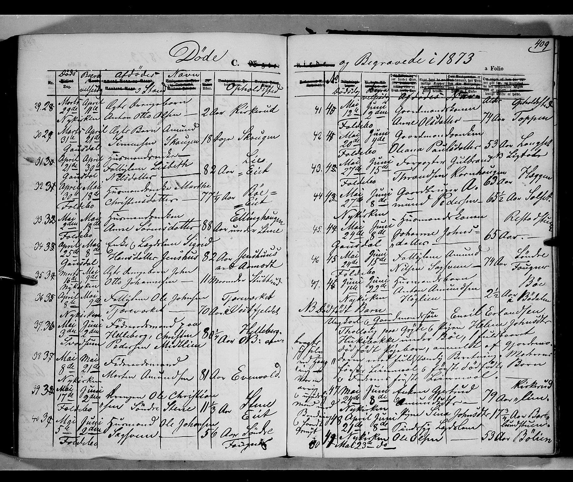 Gausdal prestekontor, AV/SAH-PREST-090/H/Ha/Haa/L0009: Parish register (official) no. 9, 1862-1873, p. 409