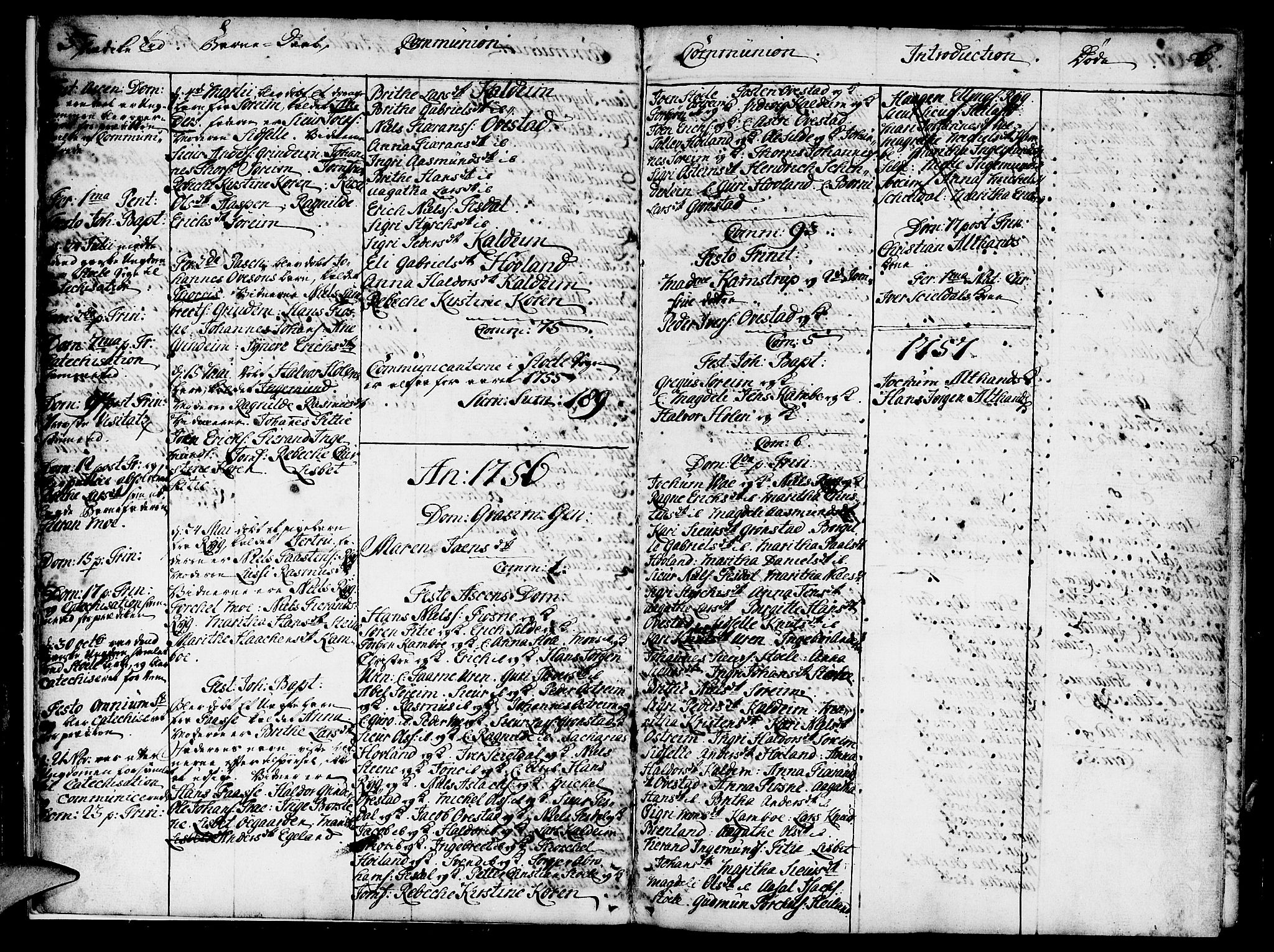 Etne sokneprestembete, SAB/A-75001/H/Haa: Parish register (official) no. A 3 /1, 1755-1782, p. 5-6