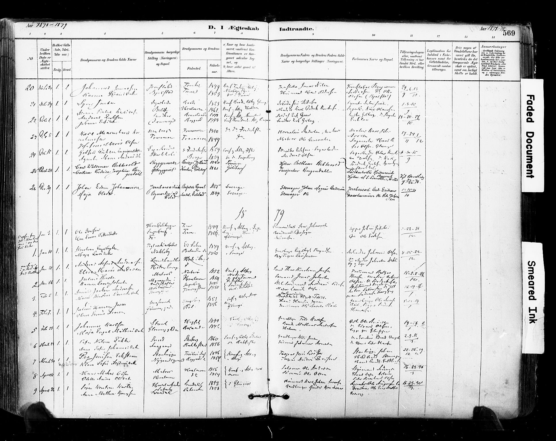 Glemmen prestekontor Kirkebøker, SAO/A-10908/F/Fa/L0011: Parish register (official) no. 11, 1878-1917, p. 569