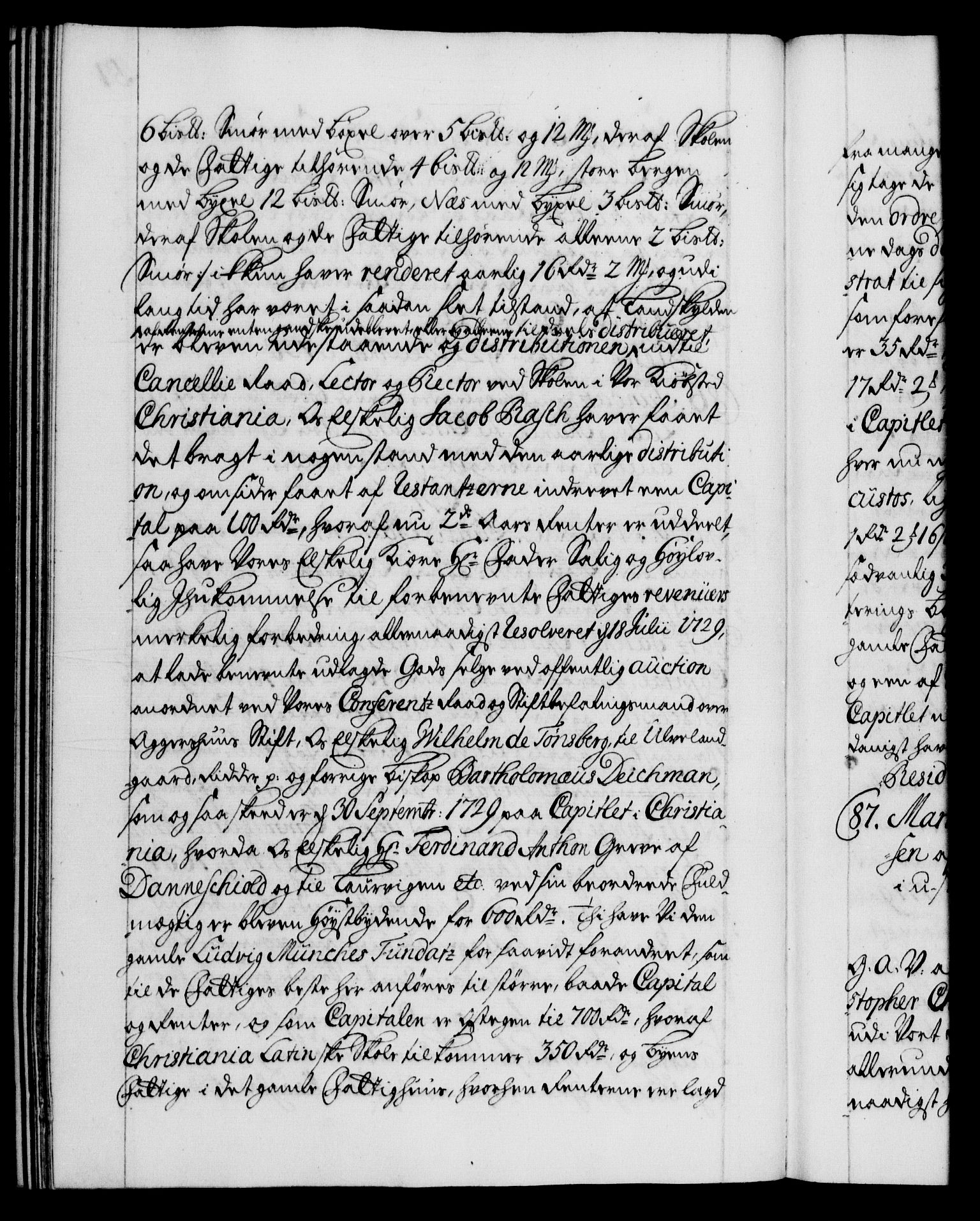 Danske Kanselli 1572-1799, AV/RA-EA-3023/F/Fc/Fca/Fcaa/L0027: Norske registre, 1730-1732, p. 57b