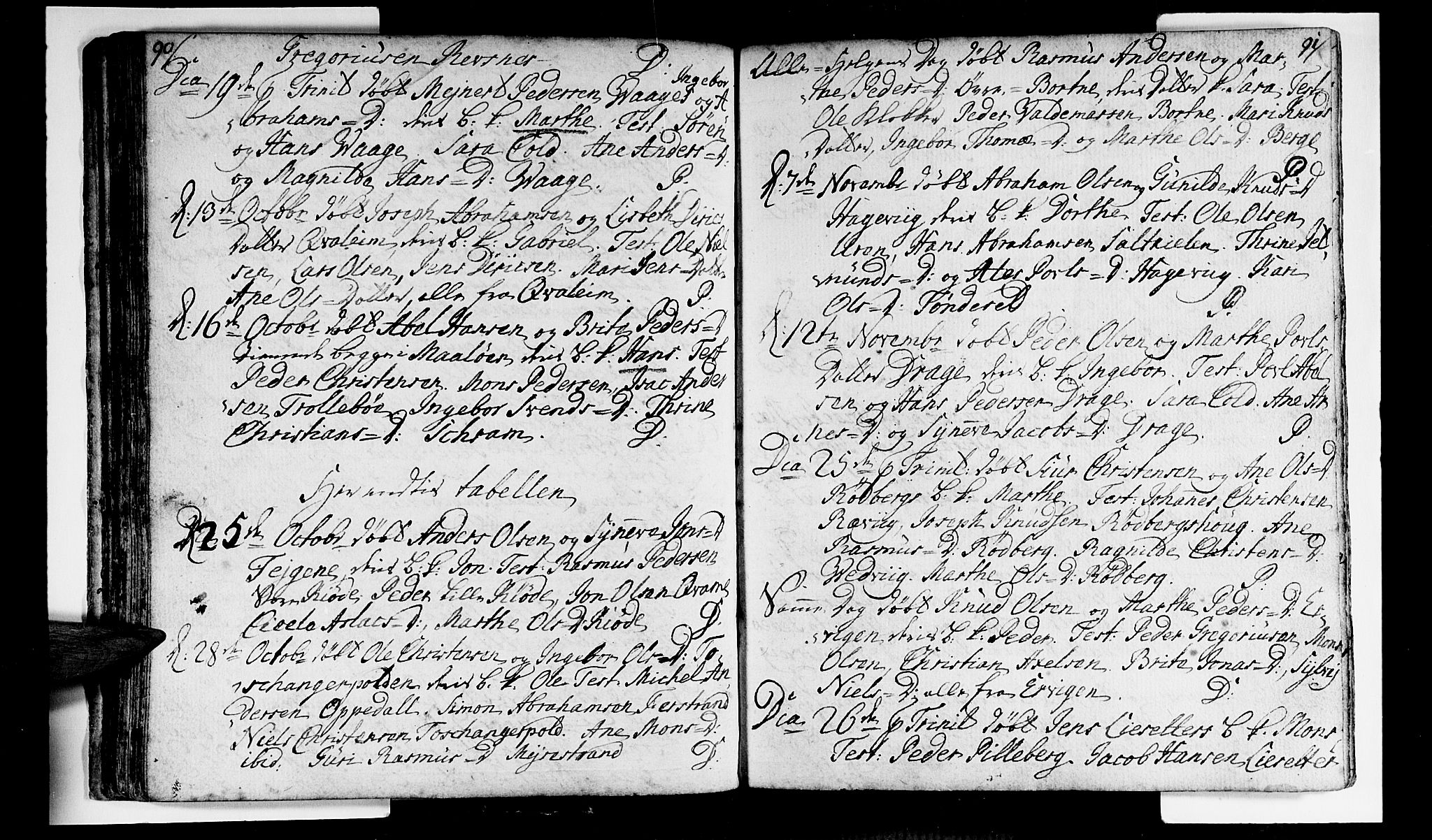 Selje sokneprestembete, AV/SAB-A-99938/H/Ha/Haa/Haaa: Parish register (official) no. A 4, 1743-1759, p. 90-91