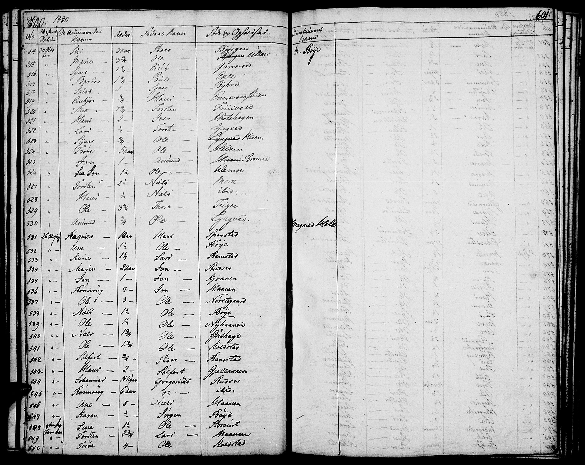 Lom prestekontor, AV/SAH-PREST-070/K/L0005: Parish register (official) no. 5, 1825-1837, p. 600-601