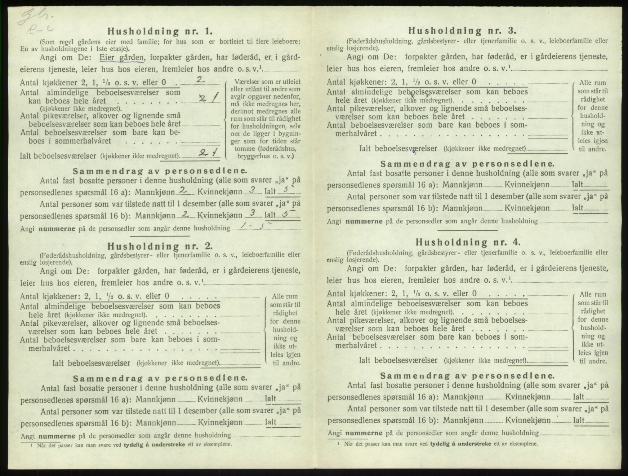 SAB, 1920 census for Sogndal, 1920, p. 1030