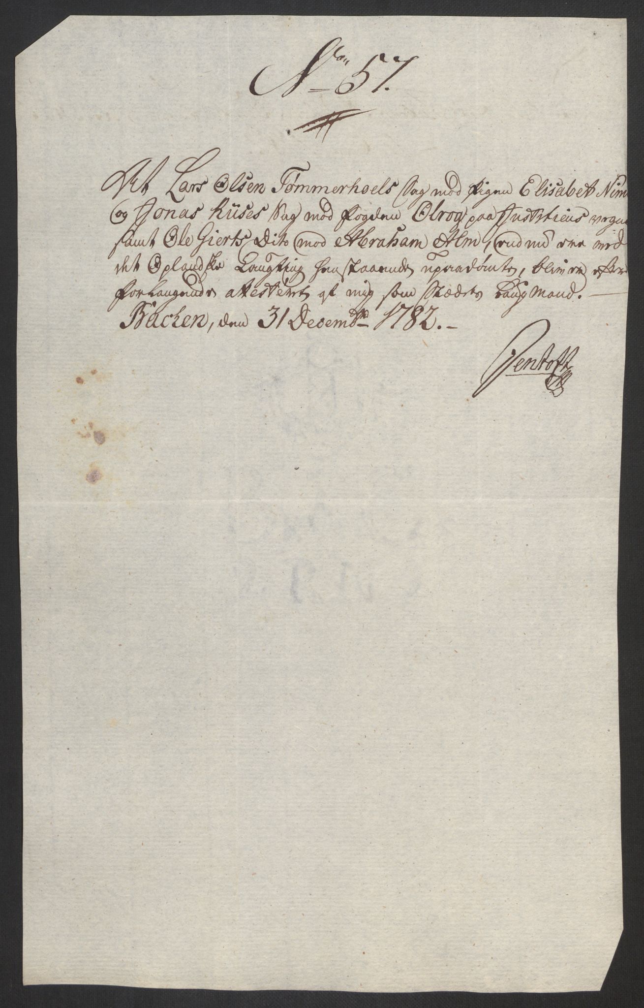 Rentekammeret inntil 1814, Reviderte regnskaper, Fogderegnskap, AV/RA-EA-4092/R19/L1369: Fogderegnskap Toten, Hadeland og Vardal, 1782, p. 200