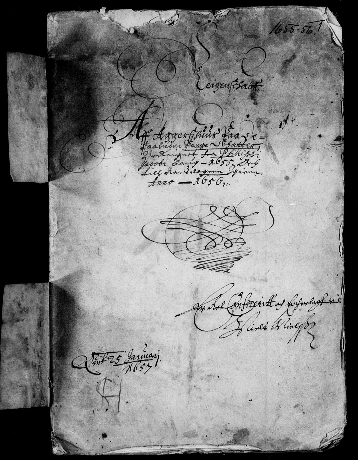 Rentekammeret inntil 1814, Reviderte regnskaper, Lensregnskaper, RA/EA-5023/R/Rb/Rba/L0230: Akershus len, 1655-1656