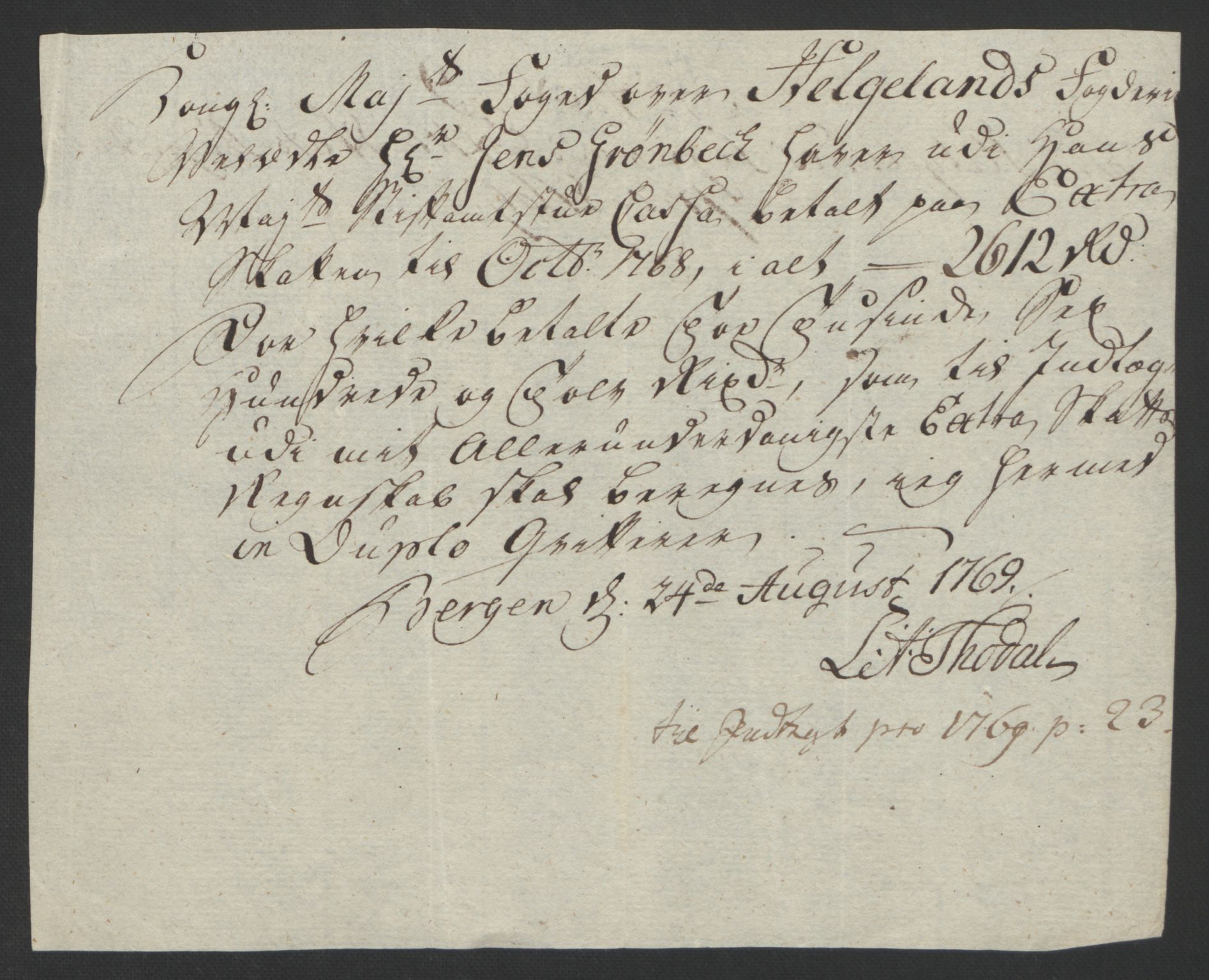Rentekammeret inntil 1814, Reviderte regnskaper, Fogderegnskap, RA/EA-4092/R65/L4573: Ekstraskatten Helgeland, 1762-1772, p. 251