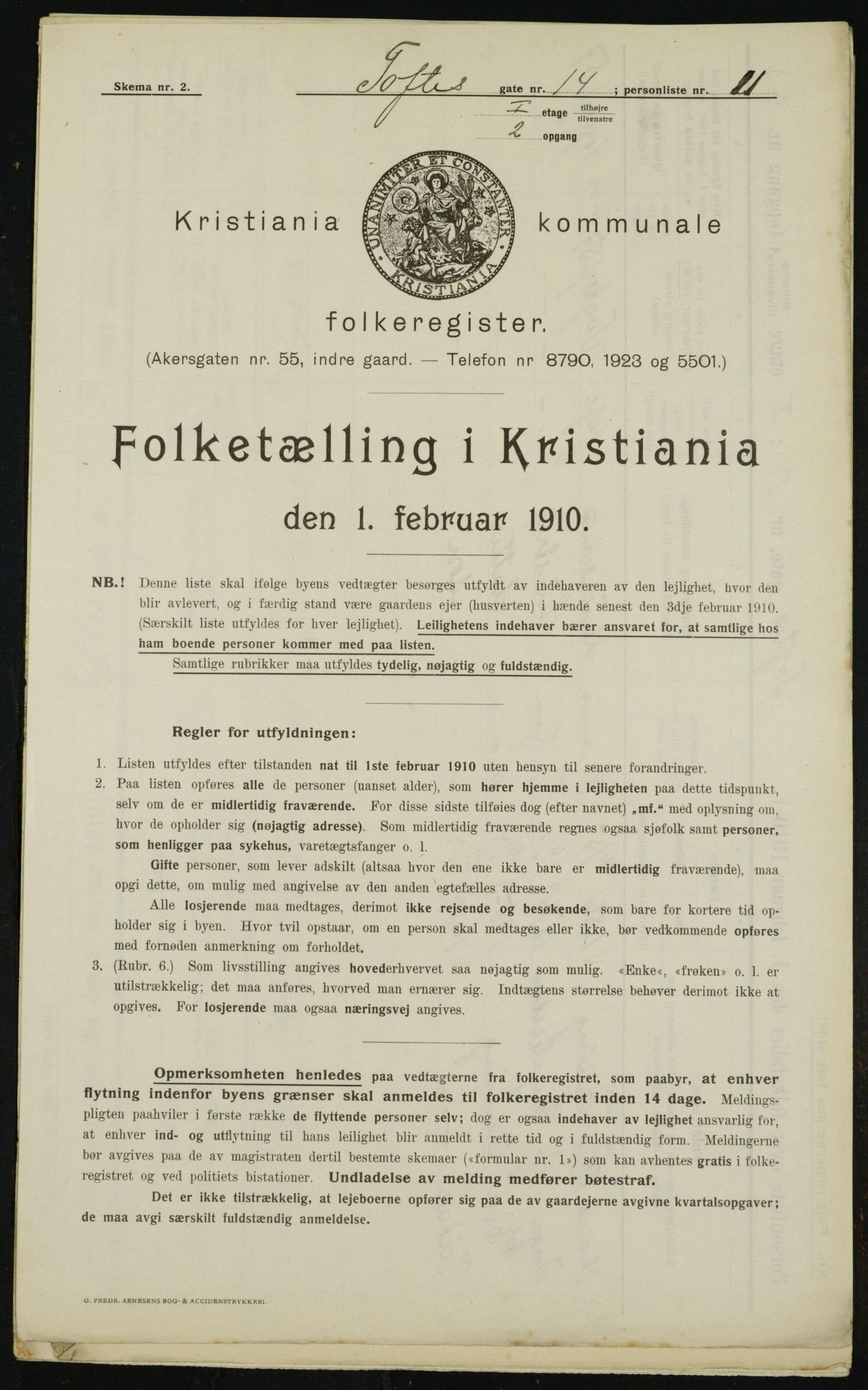 OBA, Municipal Census 1910 for Kristiania, 1910, p. 105835