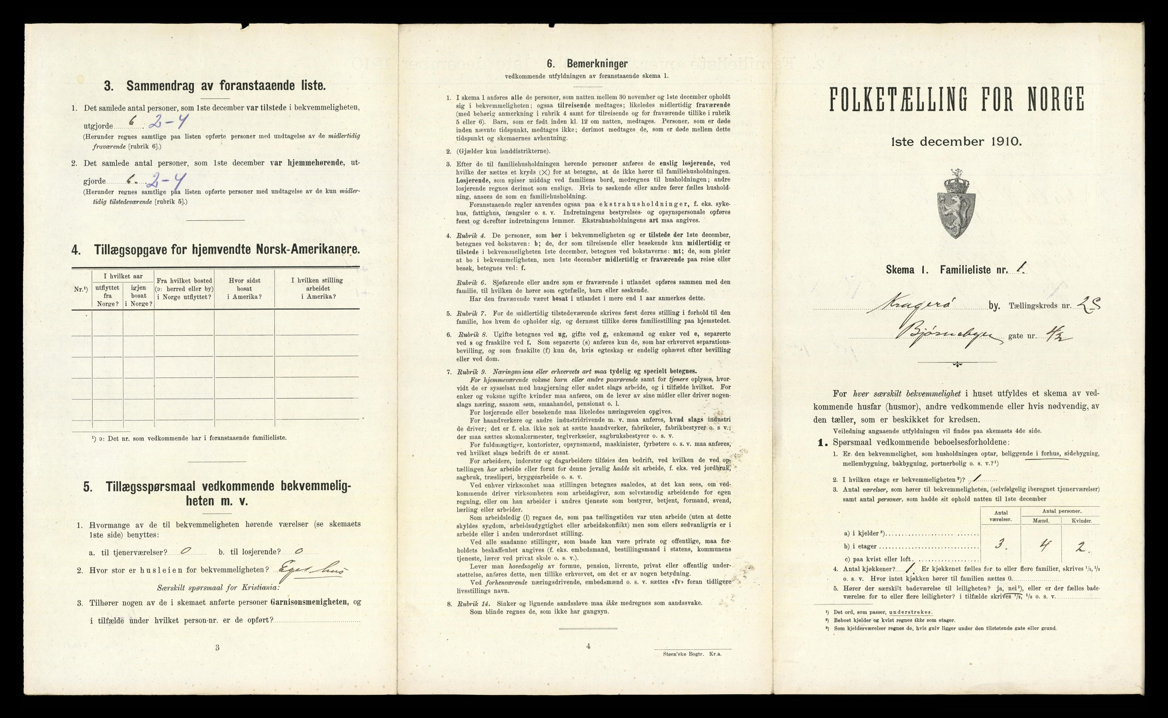 RA, 1910 census for Kragerø, 1910, p. 2708