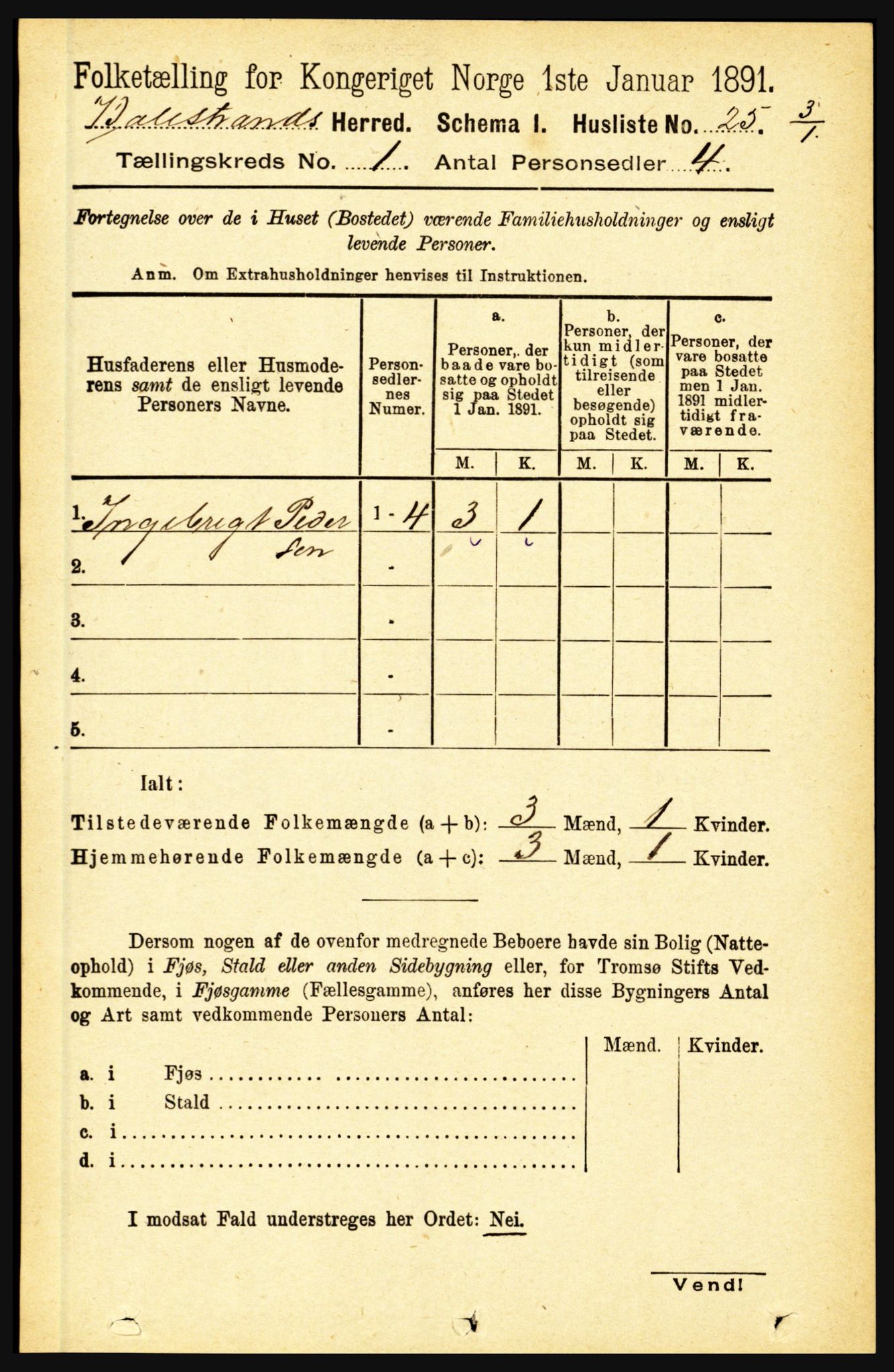 RA, 1891 census for 1418 Balestrand, 1891, p. 55