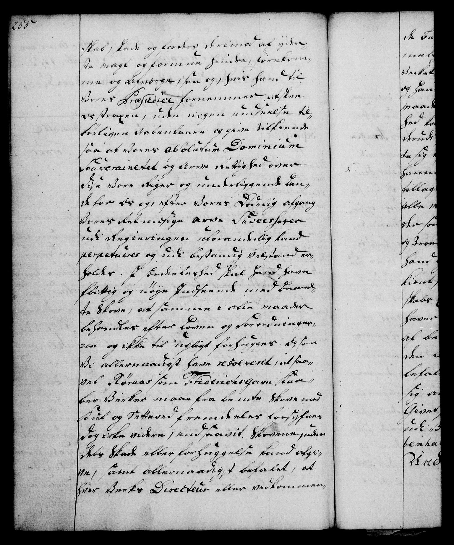 Rentekammeret, Kammerkanselliet, RA/EA-3111/G/Gg/Gge/L0003: Norsk bestallingsprotokoll med register (merket RK 53.27), 1745-1761, p. 255