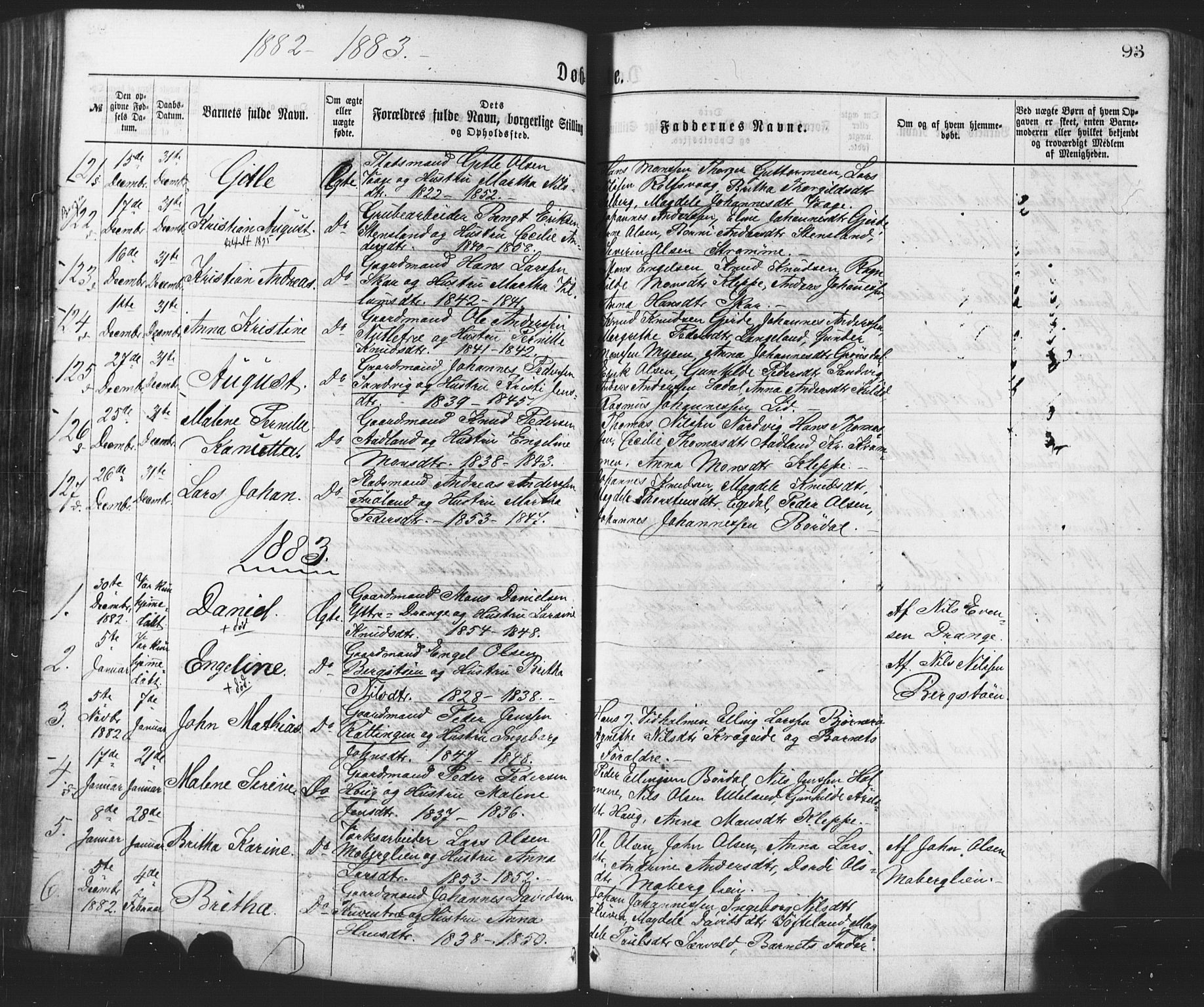 Os sokneprestembete, AV/SAB-A-99929: Parish register (official) no. A 18, 1874-1884, p. 93