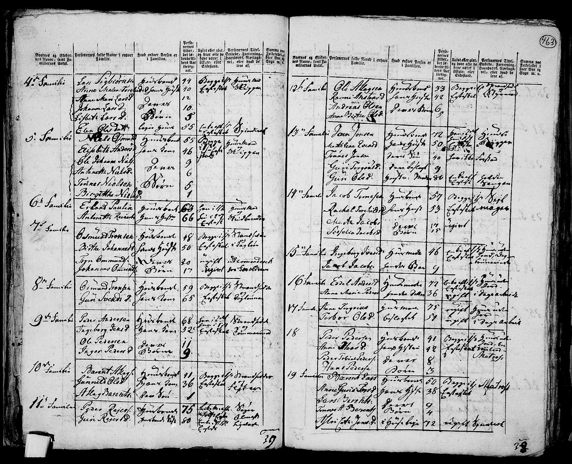 RA, 1801 census for 1112P Lund, 1801, p. 462b-463a