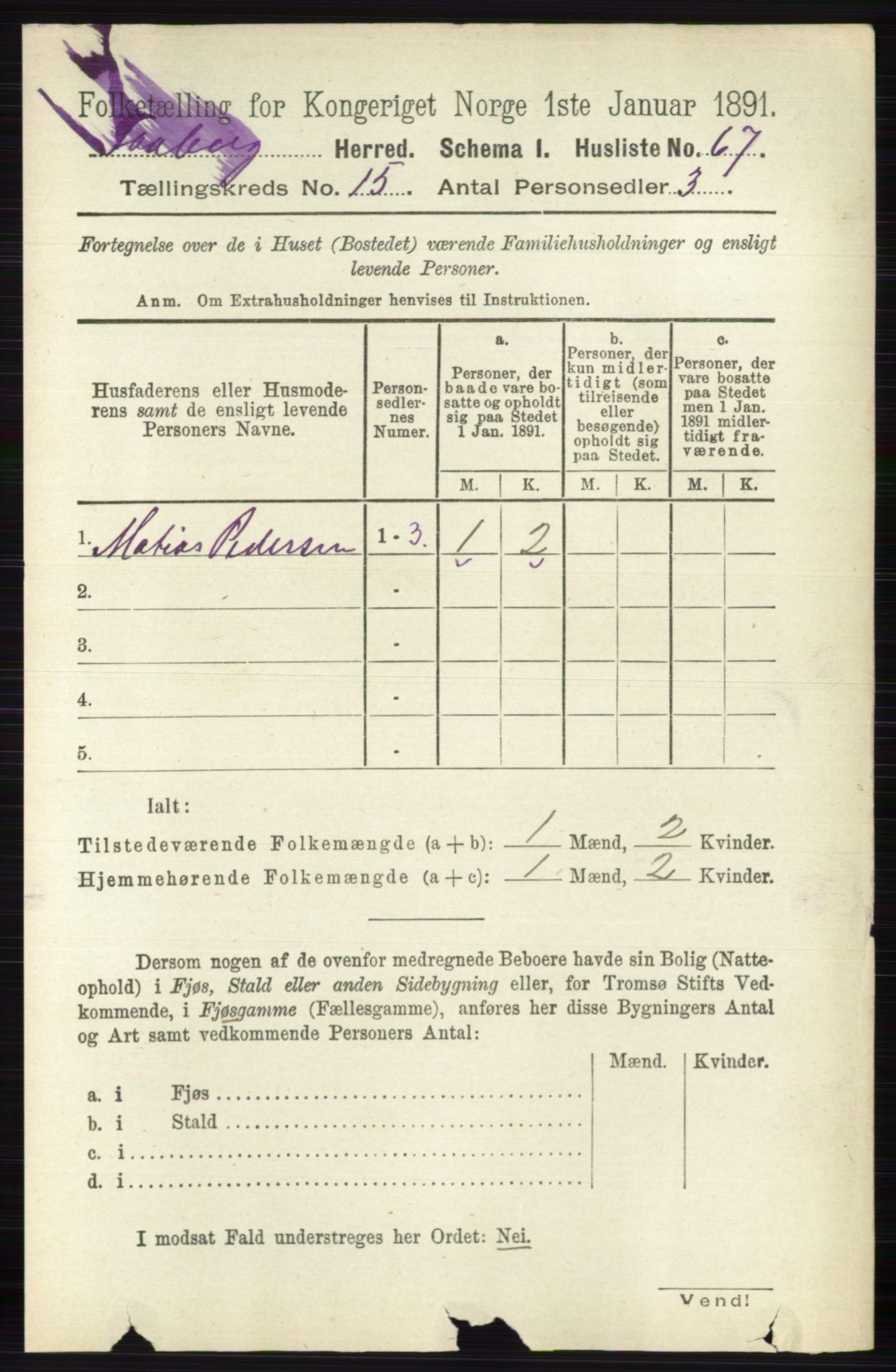 RA, 1891 census for 0524 Fåberg, 1891, p. 5901