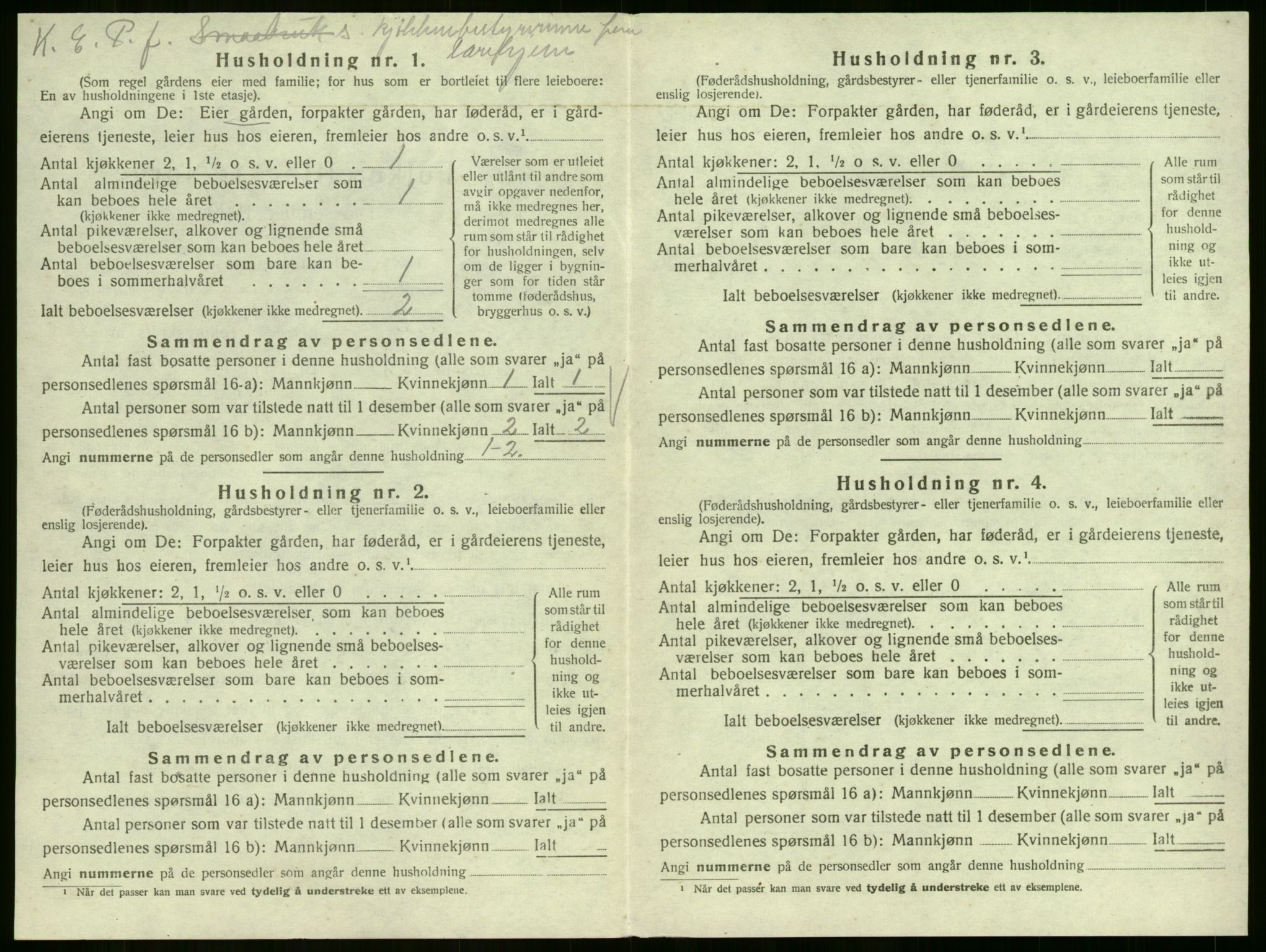 SAKO, 1920 census for Sem, 1920, p. 850