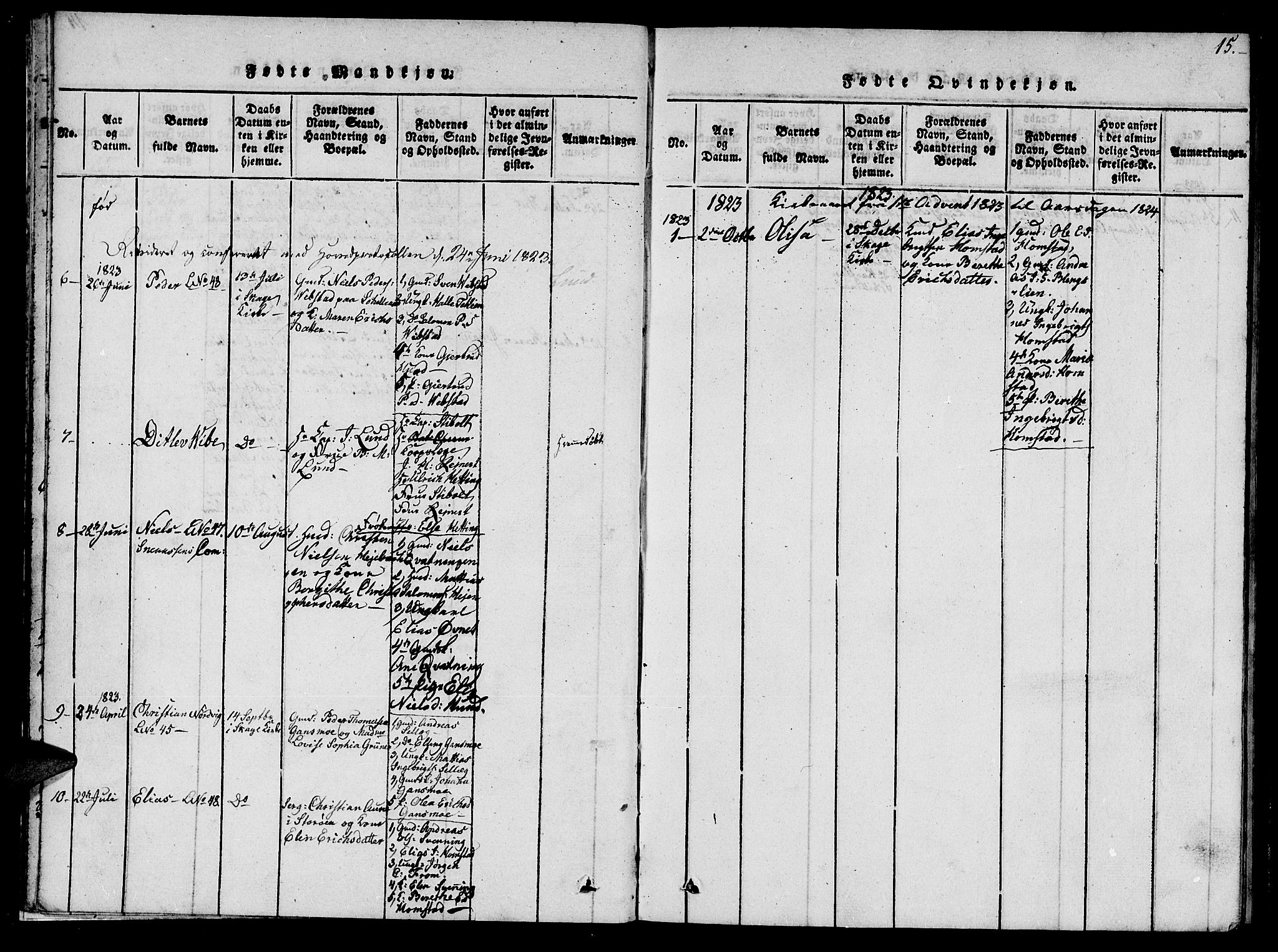 Ministerialprotokoller, klokkerbøker og fødselsregistre - Nord-Trøndelag, AV/SAT-A-1458/766/L0565: Parish register (copy) no. 767C01, 1817-1823, p. 15