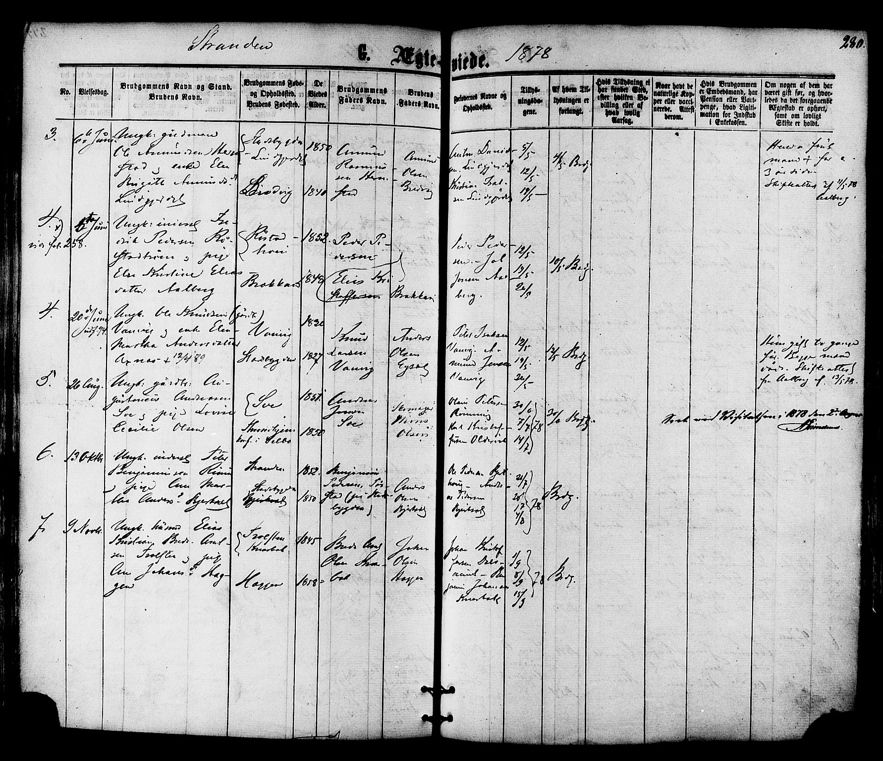 Ministerialprotokoller, klokkerbøker og fødselsregistre - Nord-Trøndelag, AV/SAT-A-1458/701/L0009: Parish register (official) no. 701A09 /2, 1864-1882, p. 280