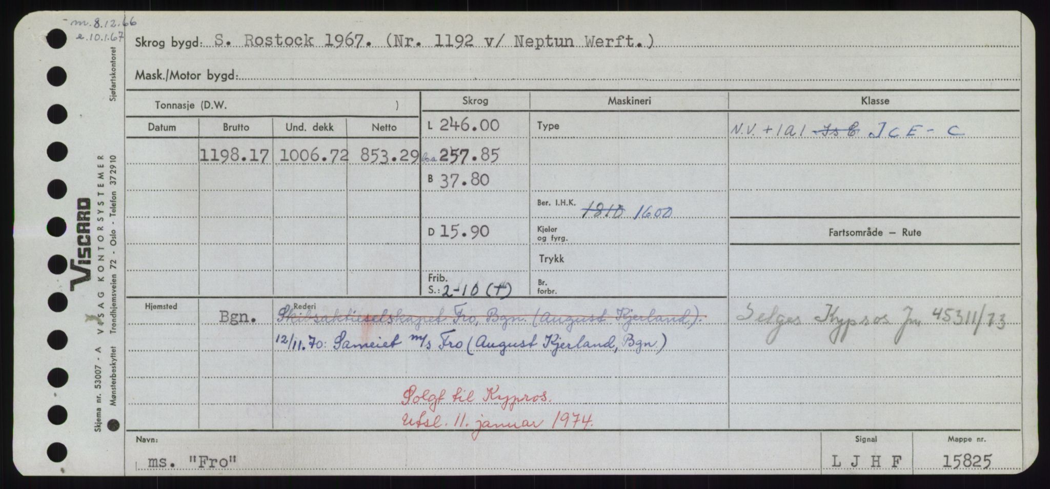 Sjøfartsdirektoratet med forløpere, Skipsmålingen, AV/RA-S-1627/H/Hd/L0011: Fartøy, Fla-Får, p. 495