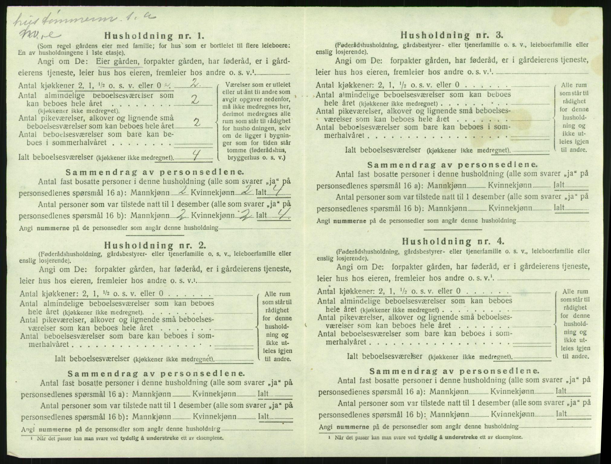 SAK, 1920 census for Dypvåg, 1920, p. 1302