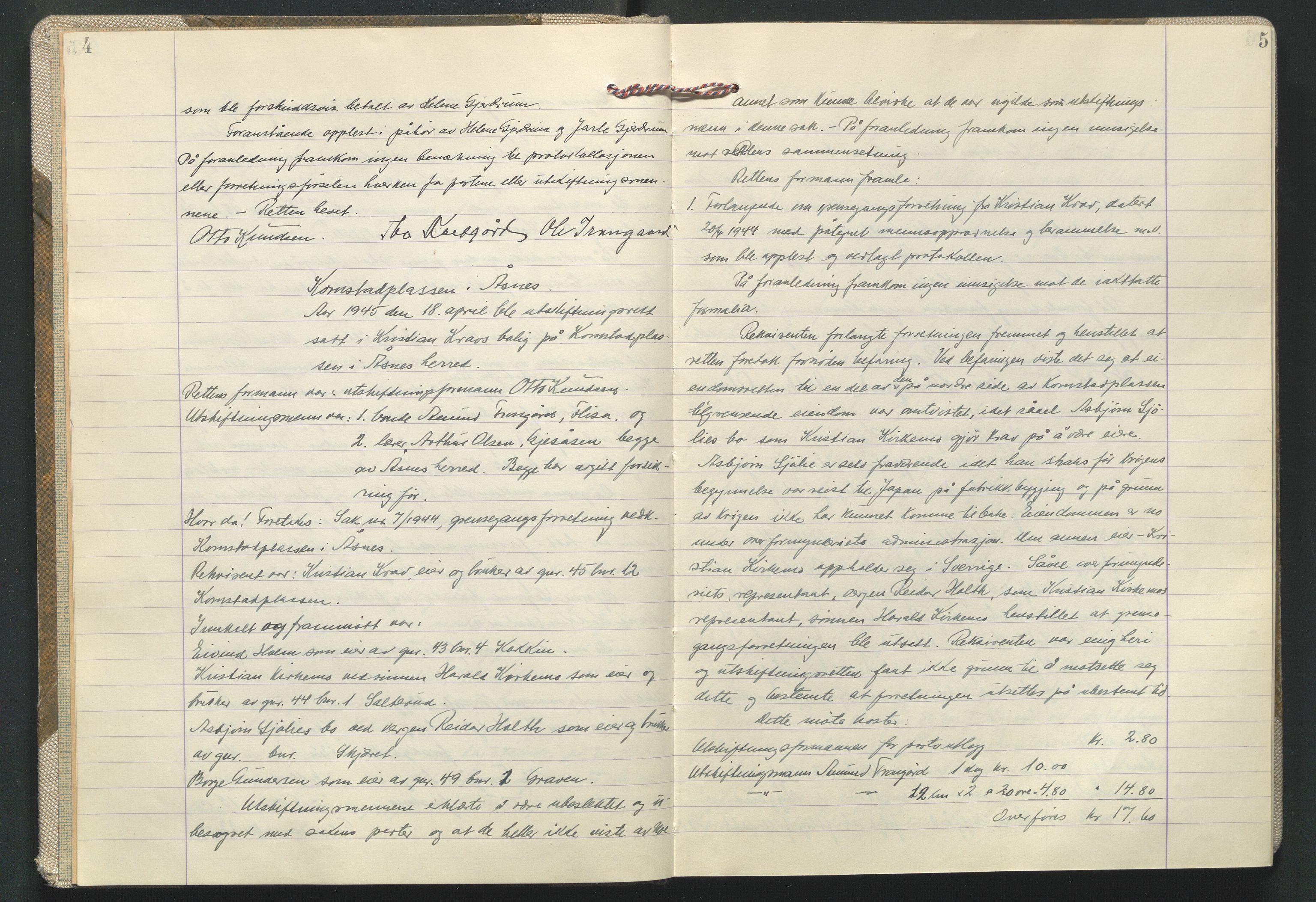Glåmdal jordskifterett, AV/SAH-JORDSKIFTEH-003/G/Ga/L0004/0002: Rettsbøker / Rettsbok - nr. 8, 1945-1949