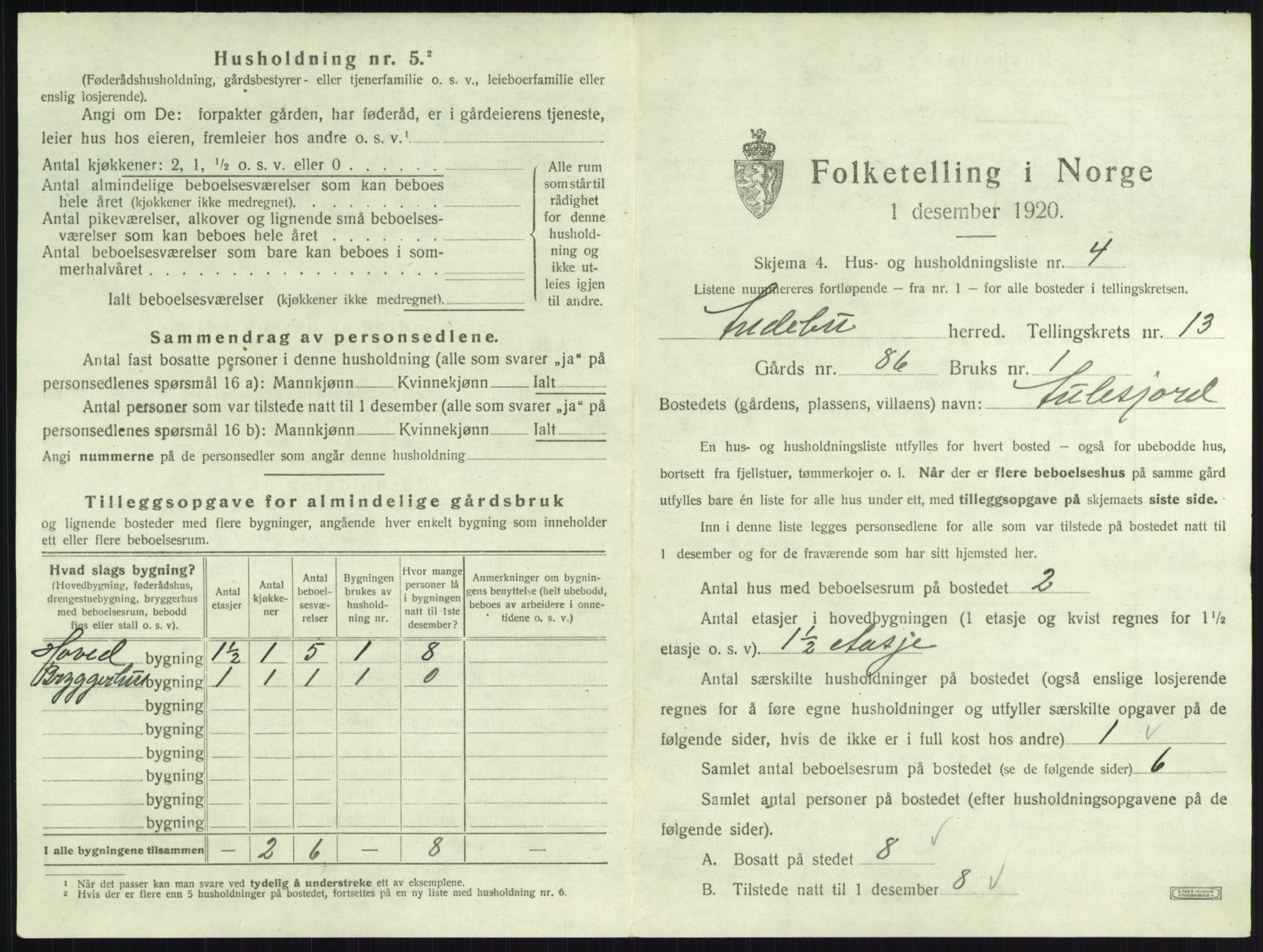 SAKO, 1920 census for Andebu, 1920, p. 731