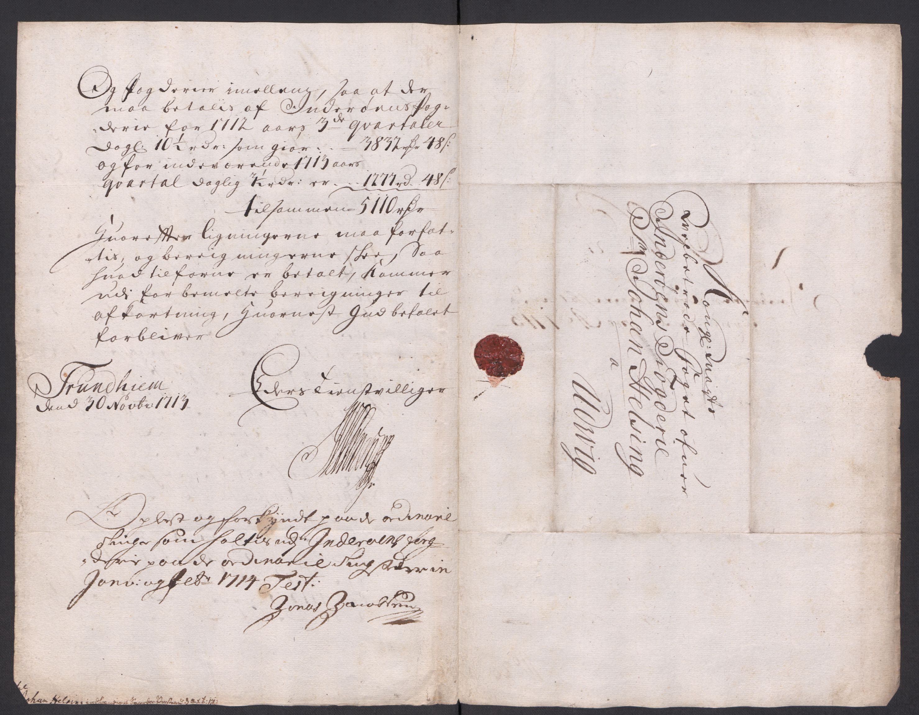 Rentekammeret inntil 1814, Reviderte regnskaper, Fogderegnskap, AV/RA-EA-4092/R63/L4321: Fogderegnskap Inderøy, 1713, p. 255