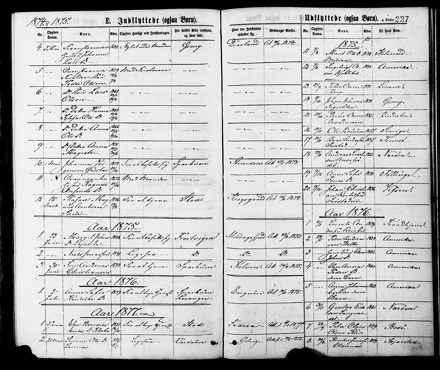 Ministerialprotokoller, klokkerbøker og fødselsregistre - Nord-Trøndelag, SAT/A-1458/749/L0473: Parish register (official) no. 749A07, 1873-1887, p. 237