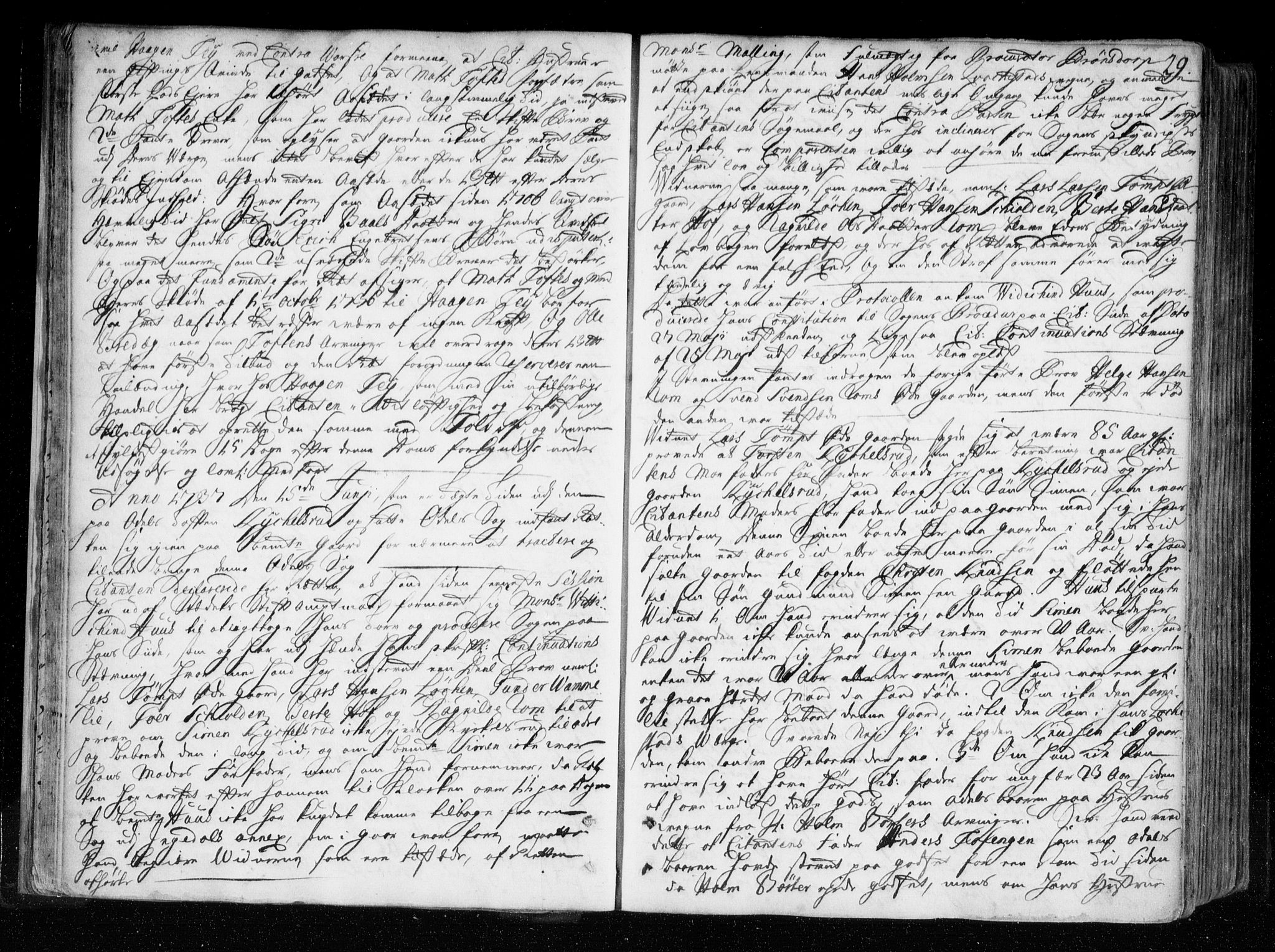 Heggen og Frøland sorenskriveri I, AV/SAO-A-11556/F/Fb/L0043: Tingbok, 1737-1743, p. 28b-29a