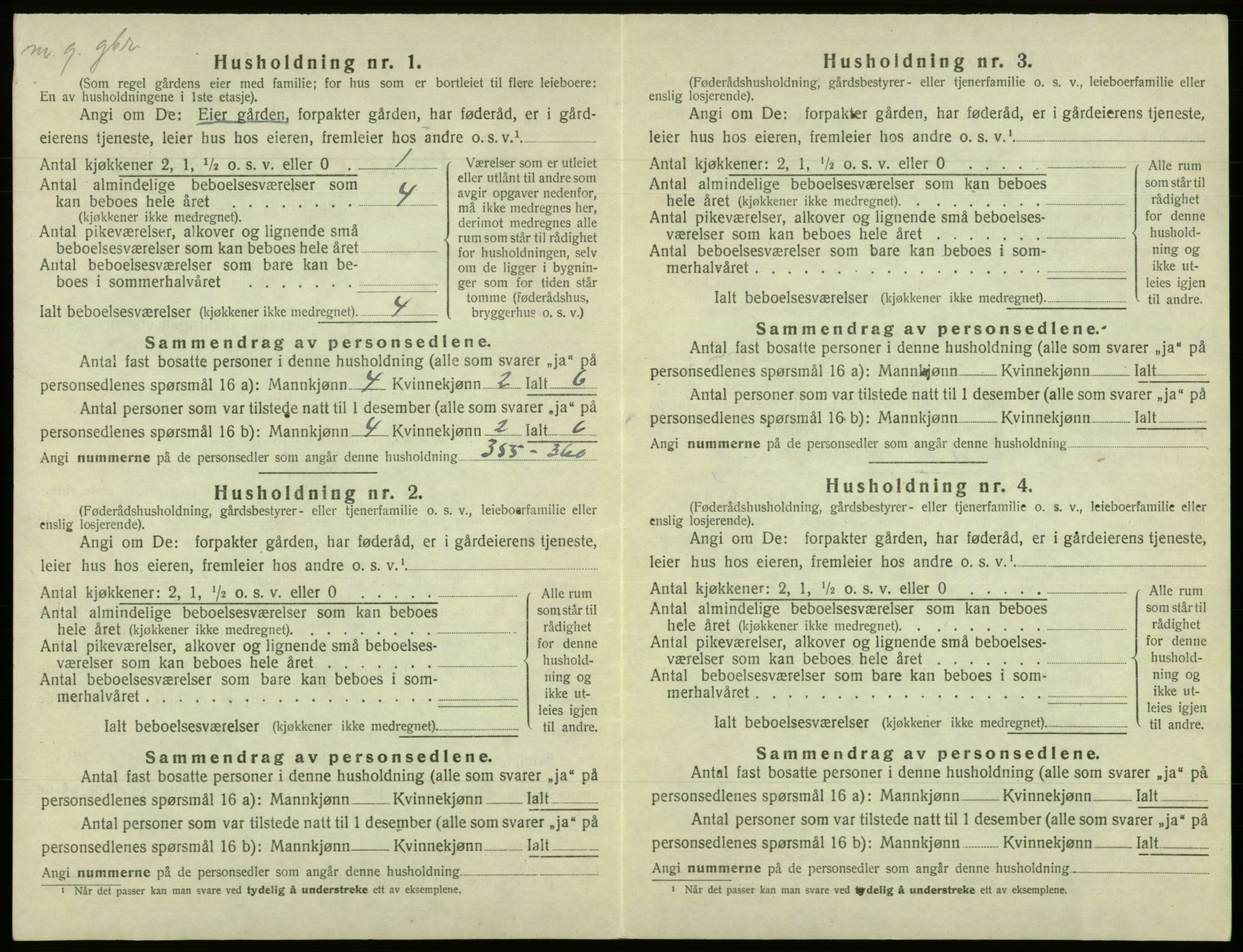 SAB, 1920 census for Fana, 1920, p. 3503