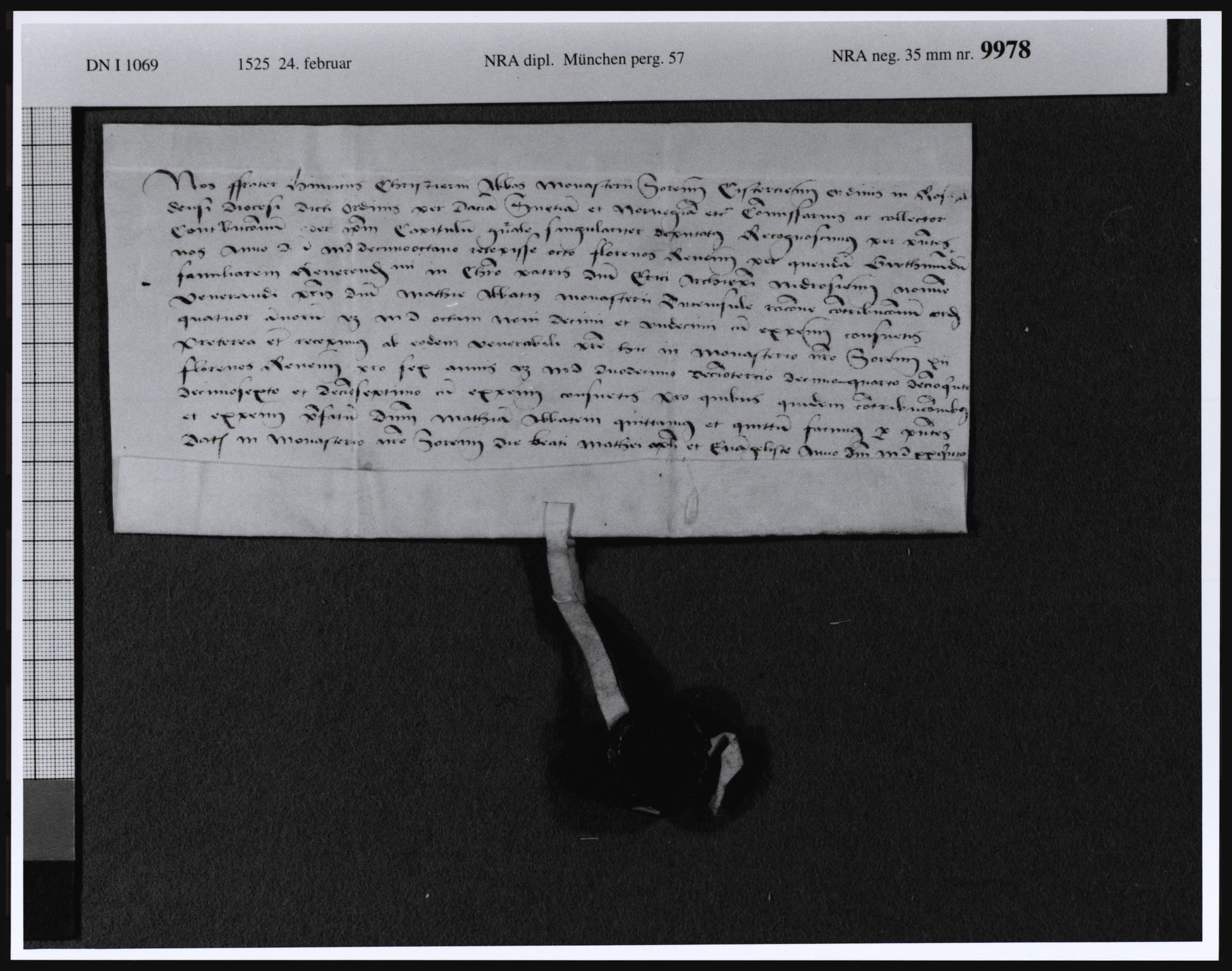 Riksarkivets diplomsamling, AV/RA-EA-5965/F13/F13a/L0007: Pergament nr. 57, 58, 71, 1525-1527, p. 1