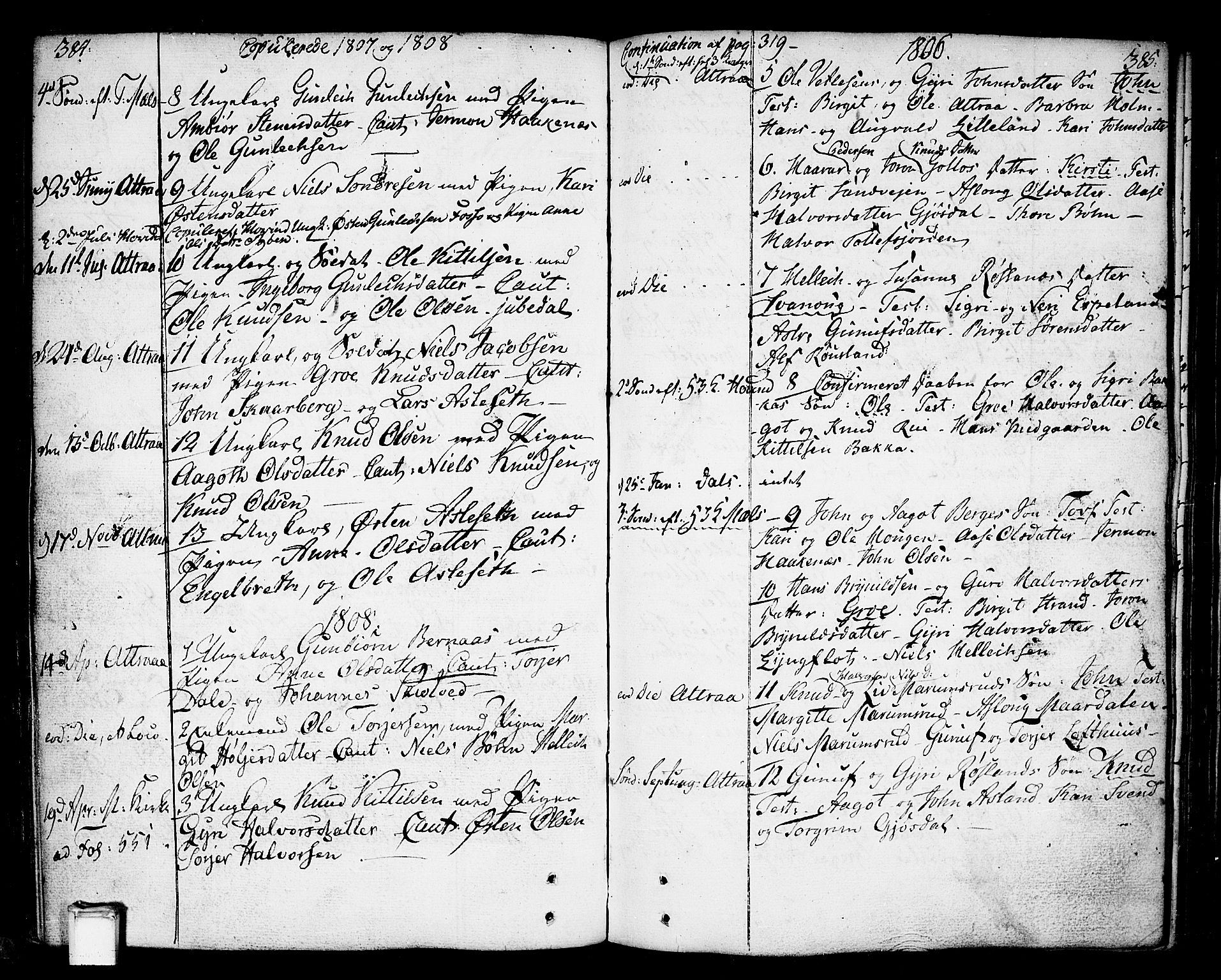 Tinn kirkebøker, SAKO/A-308/F/Fa/L0002: Parish register (official) no. I 2, 1757-1810, p. 384-385