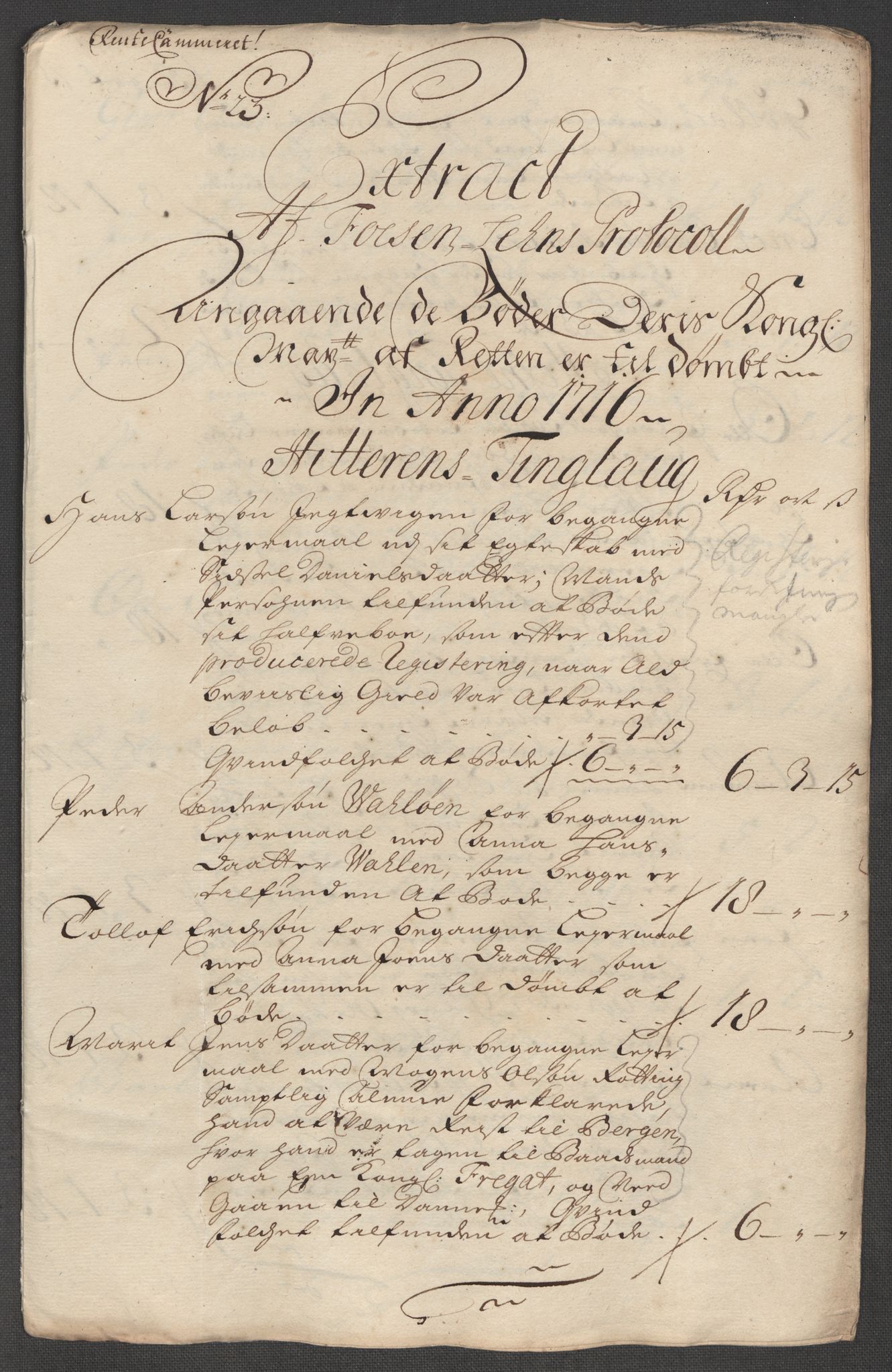 Rentekammeret inntil 1814, Reviderte regnskaper, Fogderegnskap, AV/RA-EA-4092/R57/L3864: Fogderegnskap Fosen, 1716, p. 176