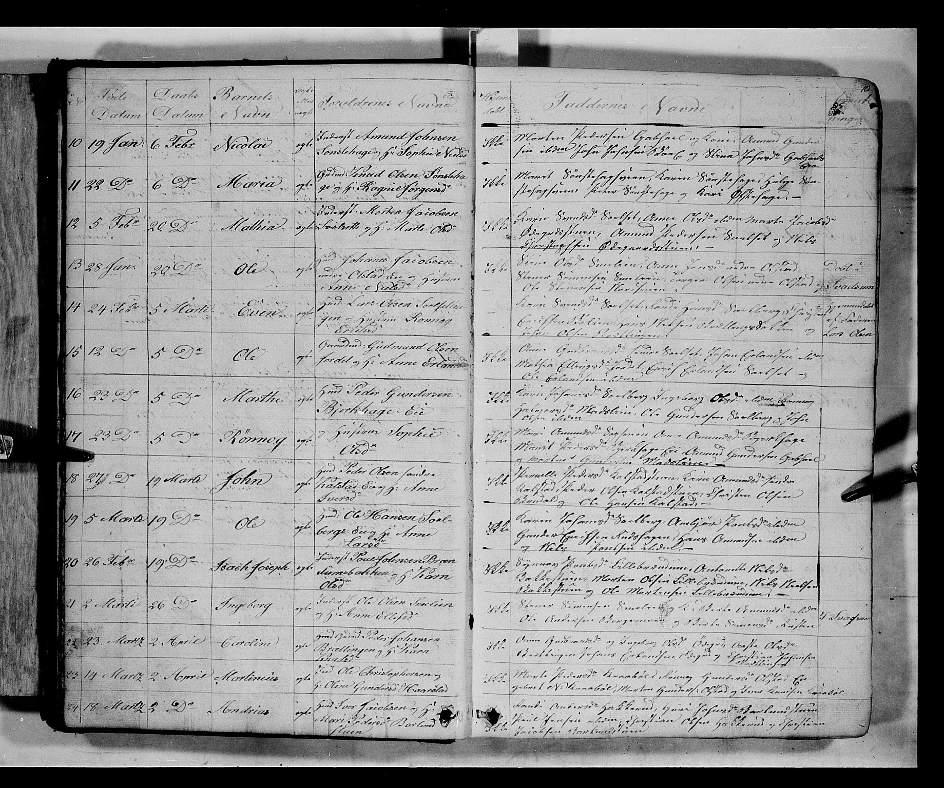 Gausdal prestekontor, SAH/PREST-090/H/Ha/Hab/L0005: Parish register (copy) no. 5, 1846-1867, p. 10