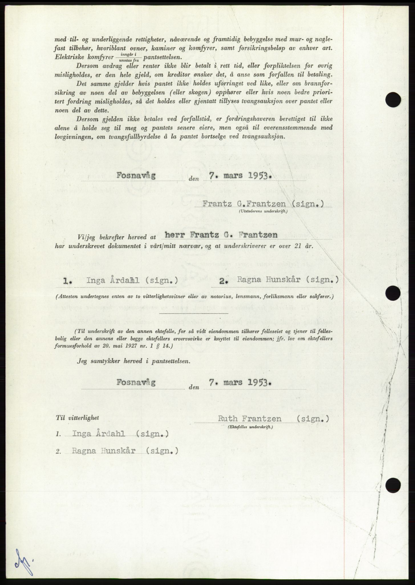 Søre Sunnmøre sorenskriveri, SAT/A-4122/1/2/2C/L0123: Mortgage book no. 11B, 1953-1953, Diary no: : 874/1953