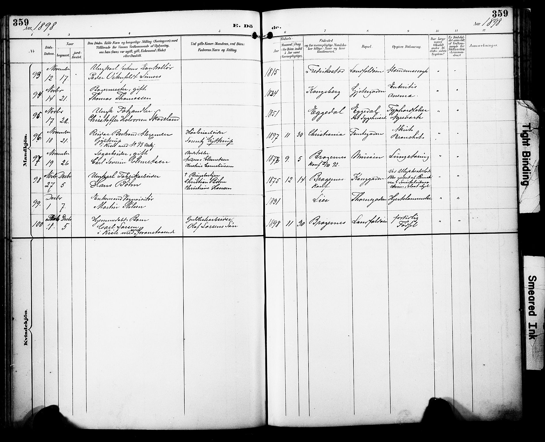 Bragernes kirkebøker, SAKO/A-6/F/Fb/L0008: Parish register (official) no. II 8, 1894-1902, p. 359