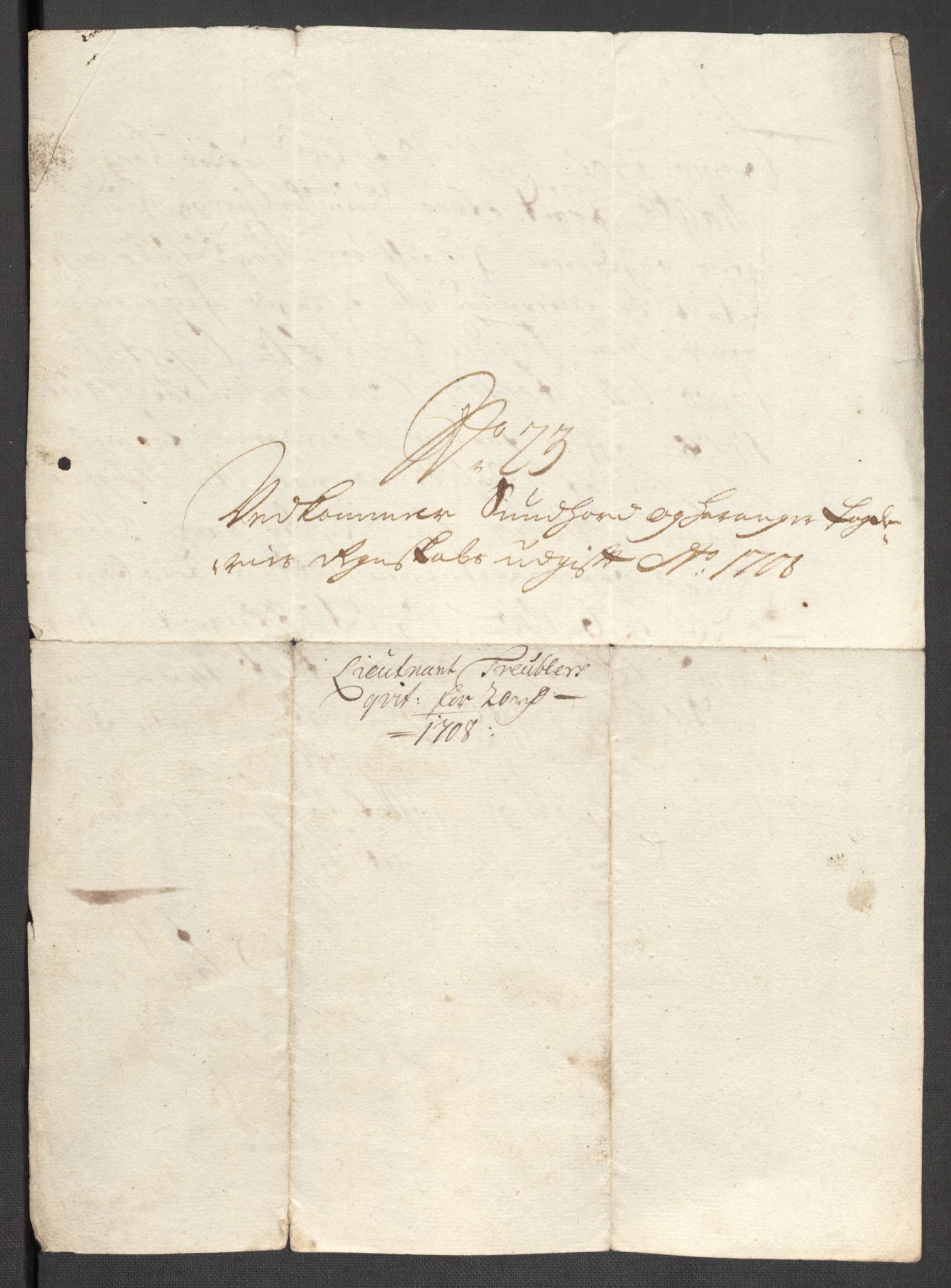 Rentekammeret inntil 1814, Reviderte regnskaper, Fogderegnskap, AV/RA-EA-4092/R48/L2985: Fogderegnskap Sunnhordland og Hardanger, 1708, p. 294