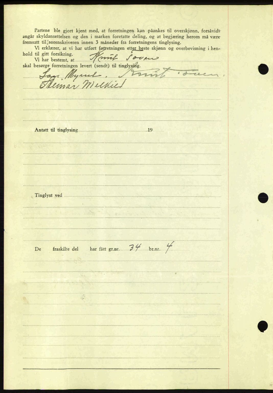 Romsdal sorenskriveri, AV/SAT-A-4149/1/2/2C: Mortgage book no. A15, 1943-1944, Diary no: : 1807/1943