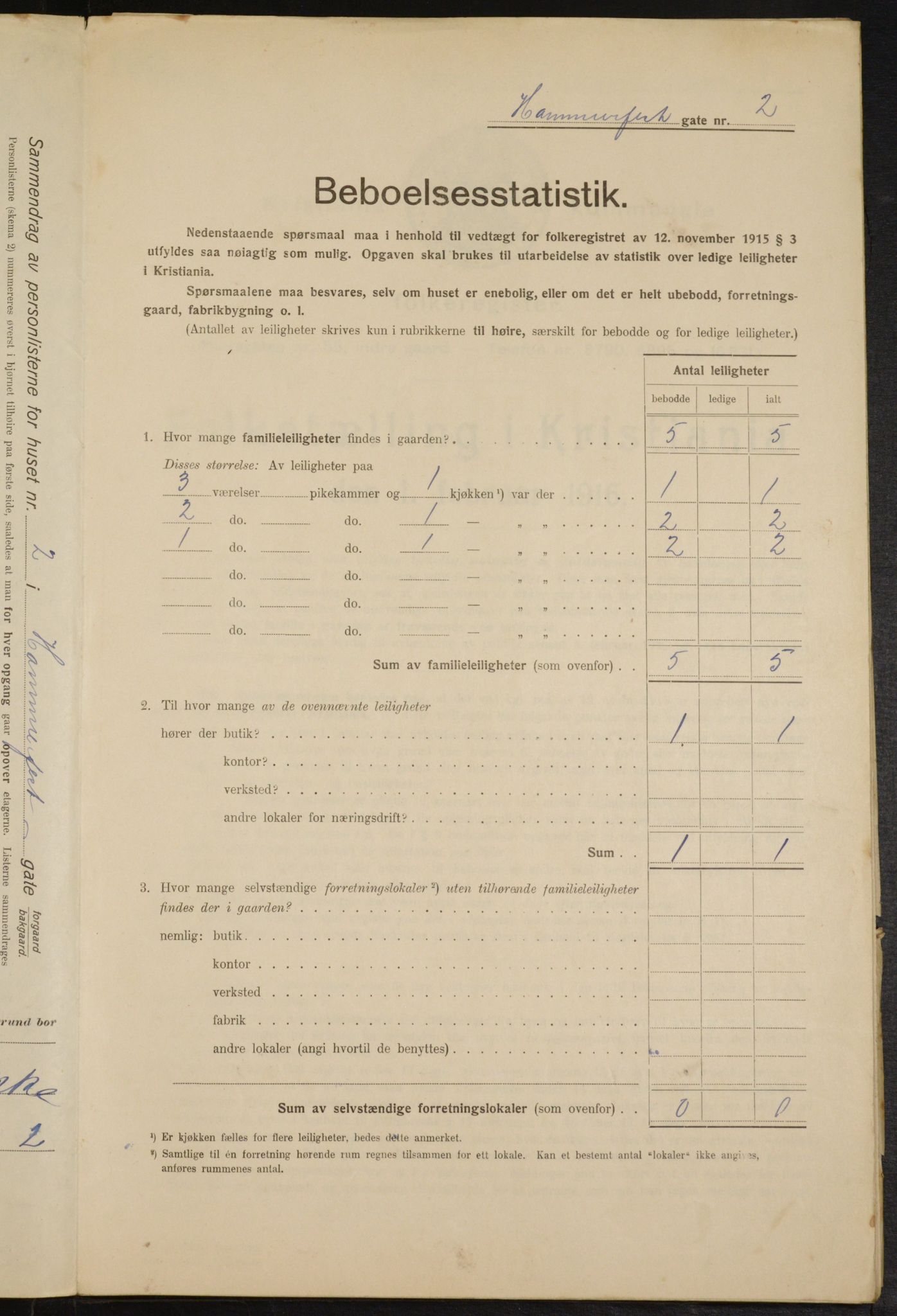 OBA, Municipal Census 1916 for Kristiania, 1916, p. 34804