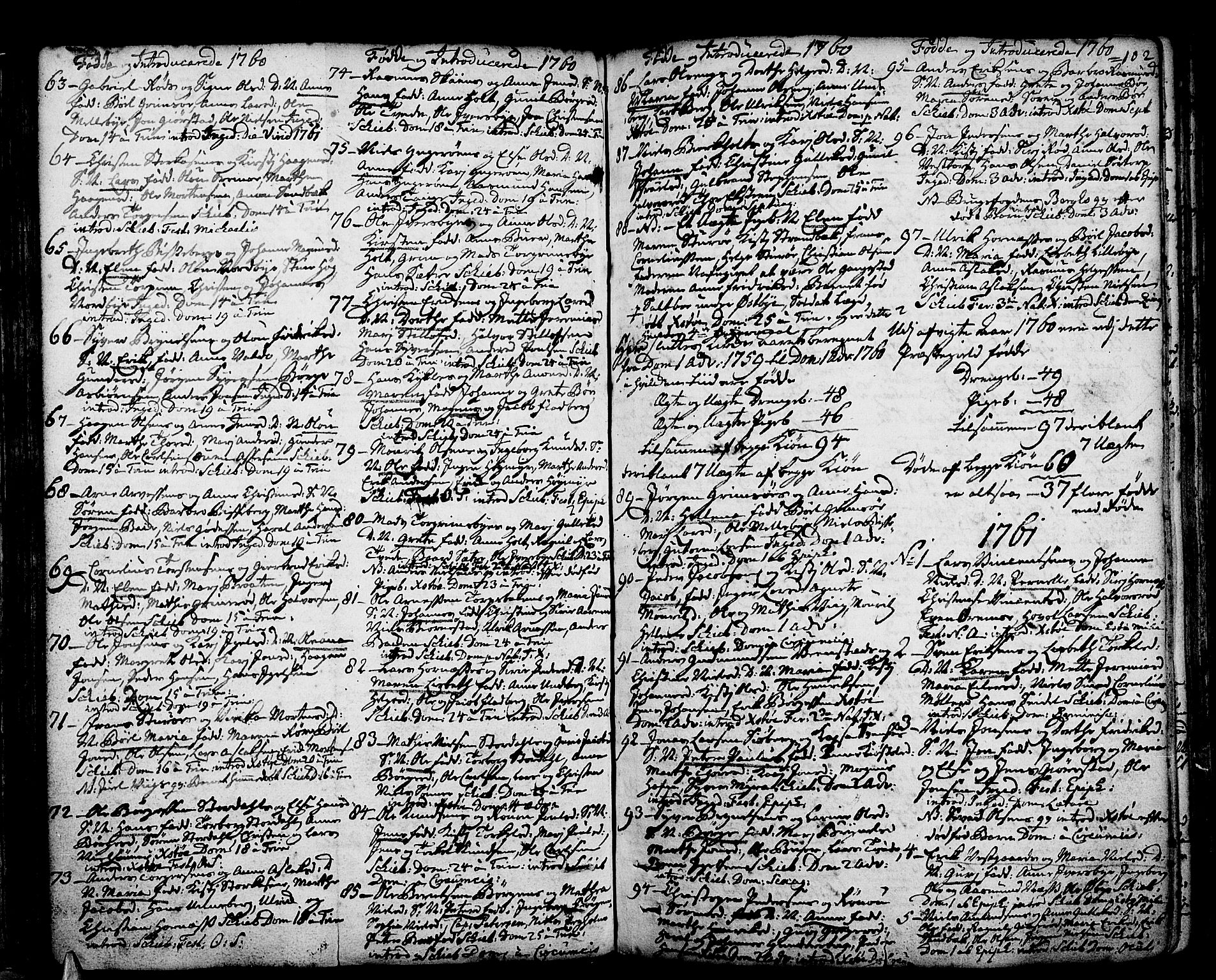 Skjeberg prestekontor Kirkebøker, AV/SAO-A-10923/F/Fa/L0002: Parish register (official) no. I 2, 1726-1791, p. 102