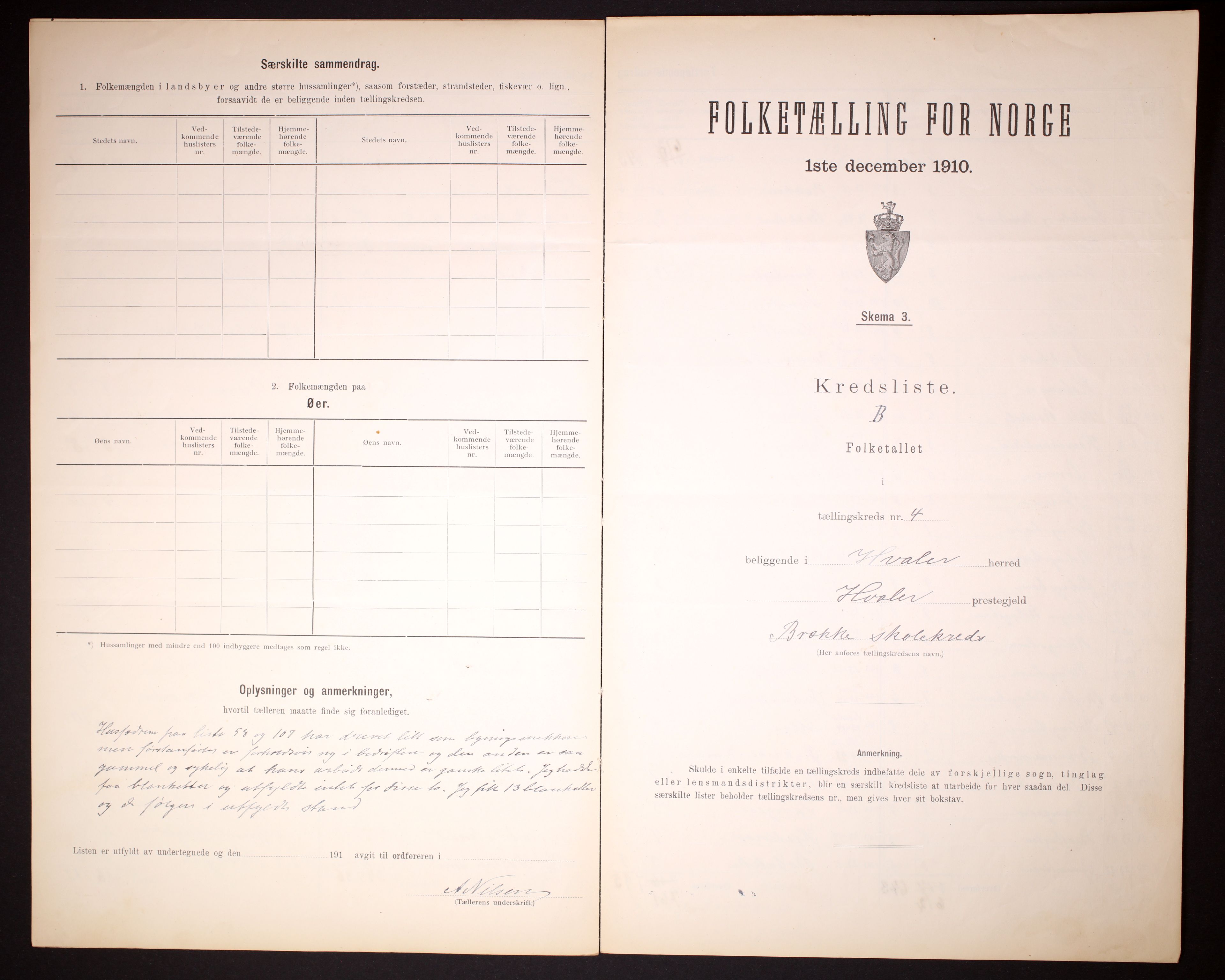 RA, 1910 census for Hvaler, 1910, p. 15