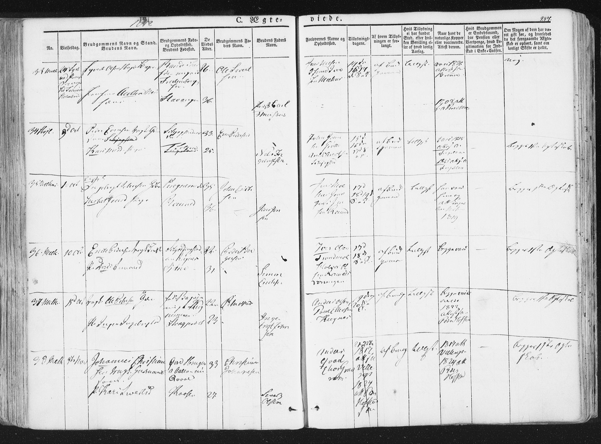 Ministerialprotokoller, klokkerbøker og fødselsregistre - Sør-Trøndelag, AV/SAT-A-1456/691/L1074: Parish register (official) no. 691A06, 1842-1852, p. 247