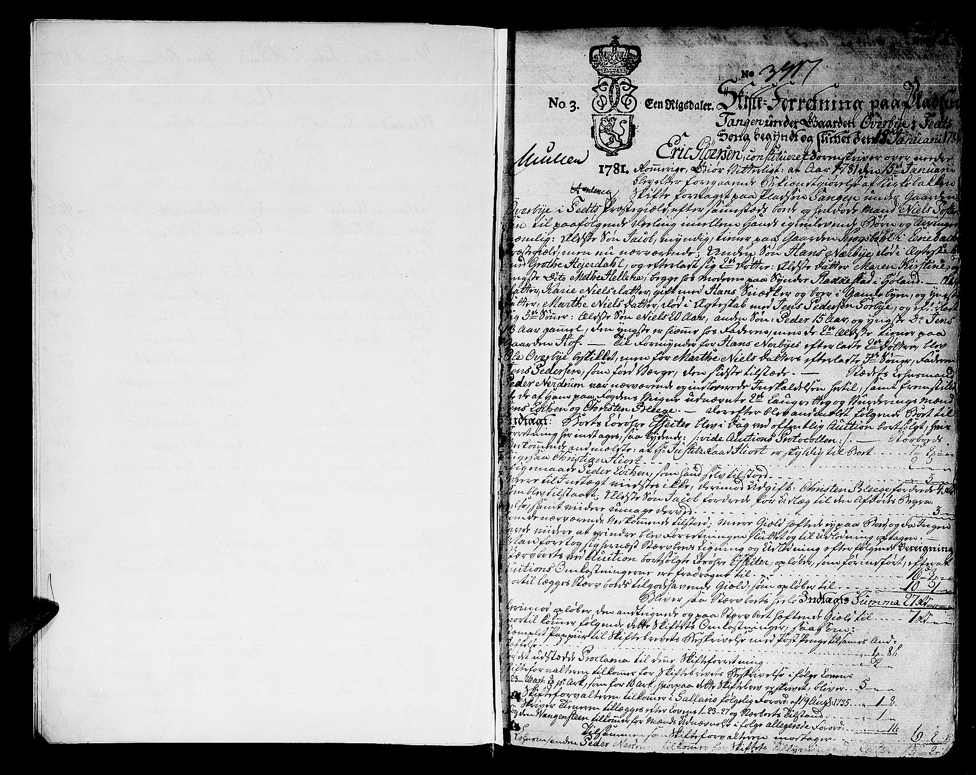 Nedre Romerike sorenskriveri, SAO/A-10469/H/Hd/Hda/L0012: Skifteprotokoll, 1781-1784, p. 0b-1a