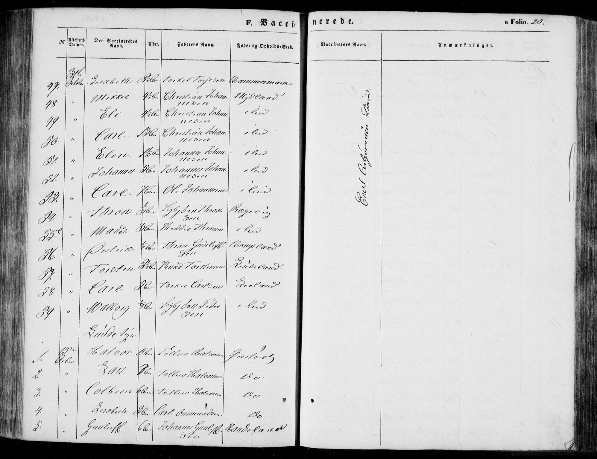 Bakke sokneprestkontor, AV/SAK-1111-0002/F/Fa/Faa/L0005: Parish register (official) no. A 5, 1847-1855, p. 20