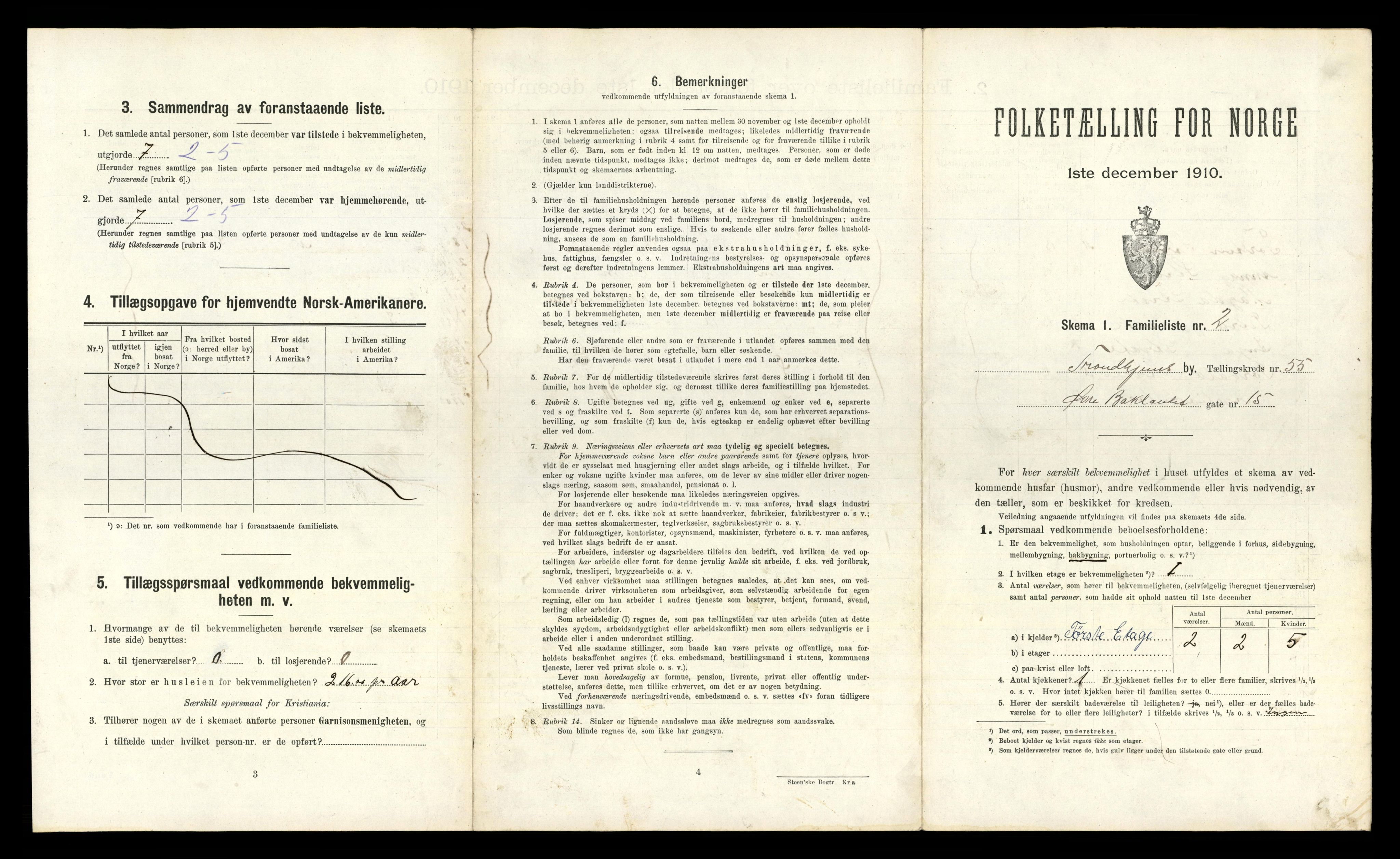 RA, 1910 census for Trondheim, 1910, p. 14345